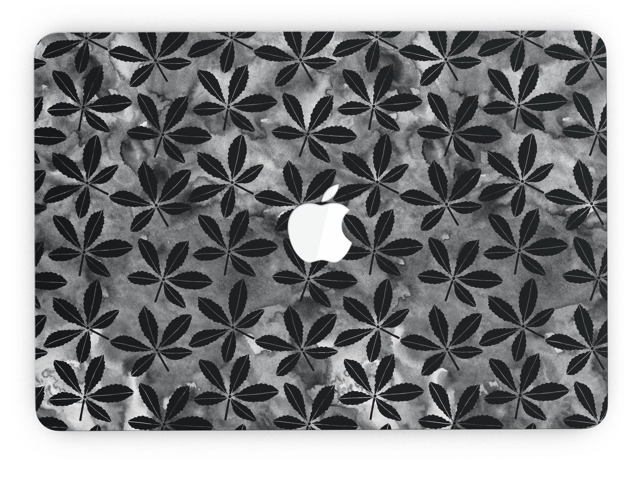 Black Watercolor Holly skin for MacBook Pro with Retina Display, showcasing a vibrant watercolor design that adds style and protection.