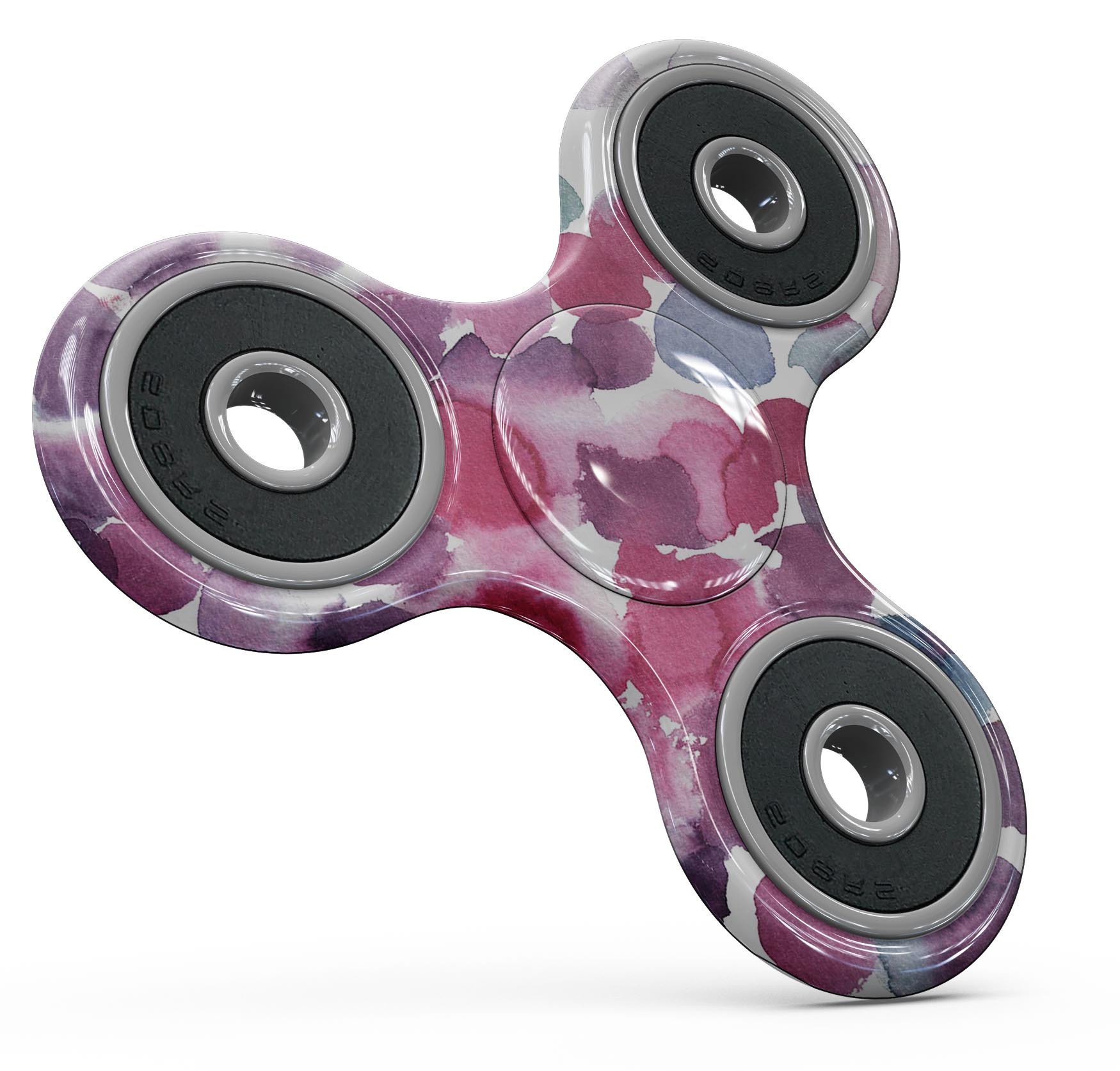 Blot 4 Absorbed Watercolor Texture Skin-Kit for fidget spinner, showcasing vibrant colors and artistic design.