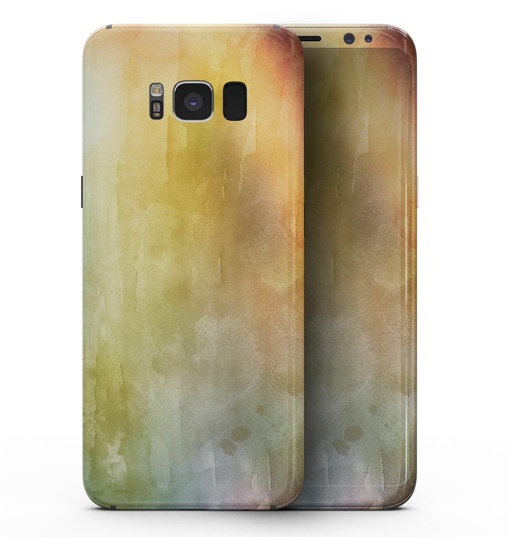 Blotted 672534 Absorbed Watercolor Texture skin for Samsung Galaxy S8, showcasing vibrant colors and a sleek design.