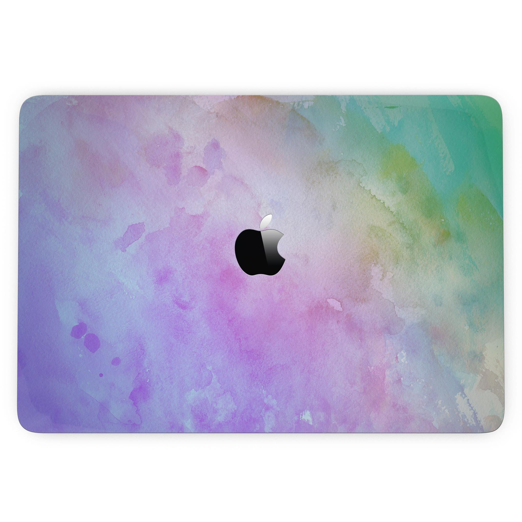 Blotted 6752 Absorbed Watercolor Texture skin for 13" MacBook Pro, showcasing vibrant colors and artistic design.