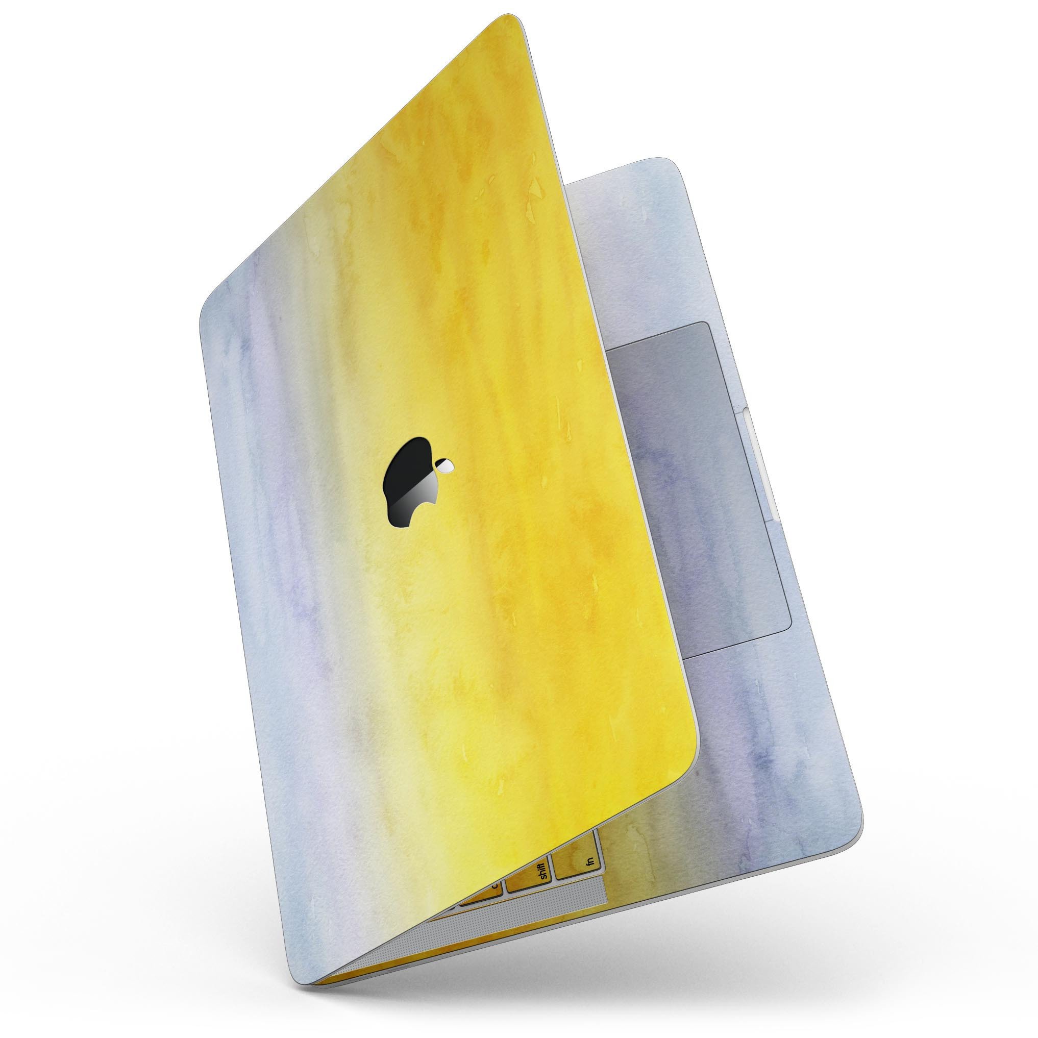 Blotted Gold 42 Absorbed Watercolor Texture skin for 13" MacBook Pro without Touch Bar, showcasing vibrant colors and sleek design.