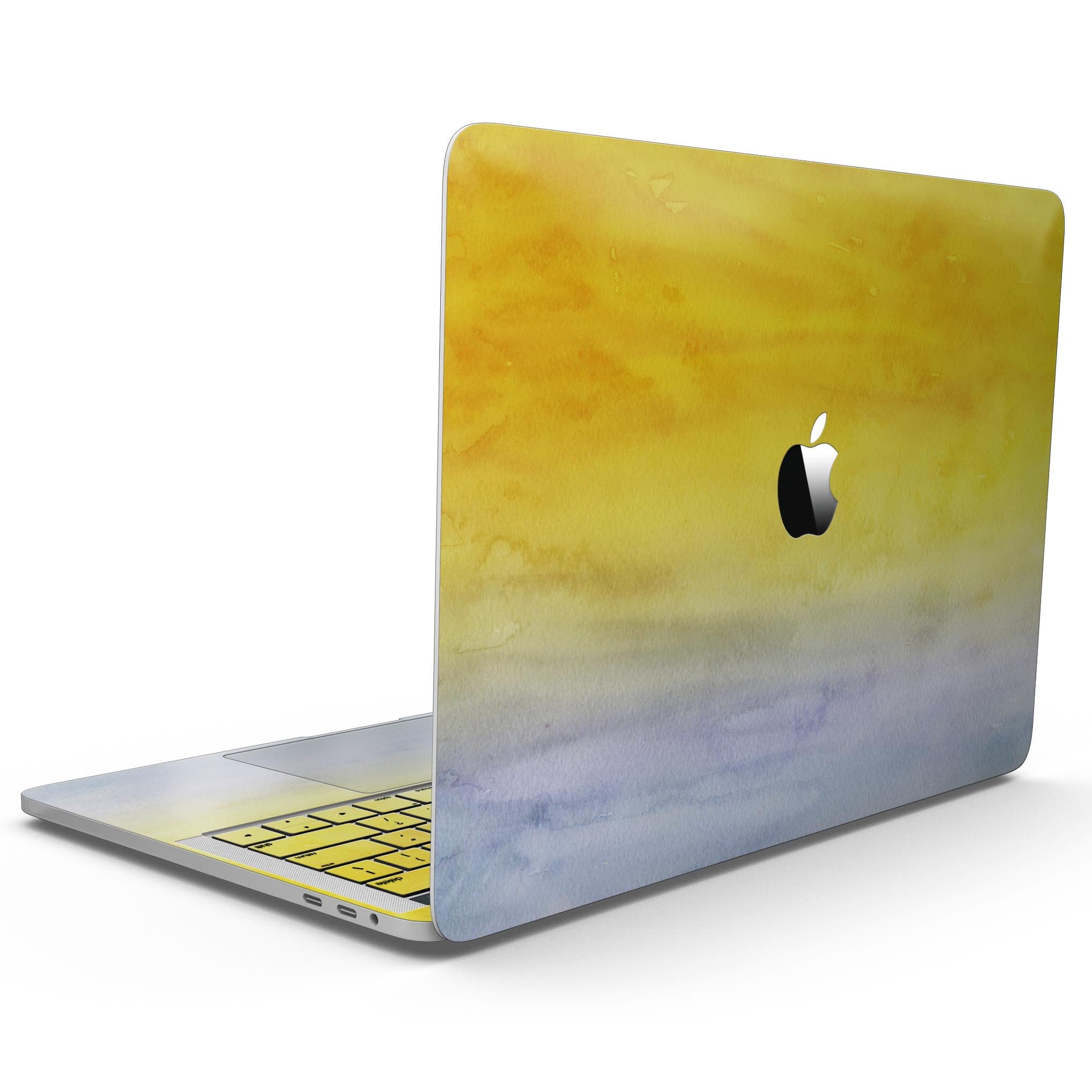 Blotted Gold 42 Absorbed Watercolor Texture skin for 13" MacBook Pro without Touch Bar, showcasing vibrant colors and sleek design.