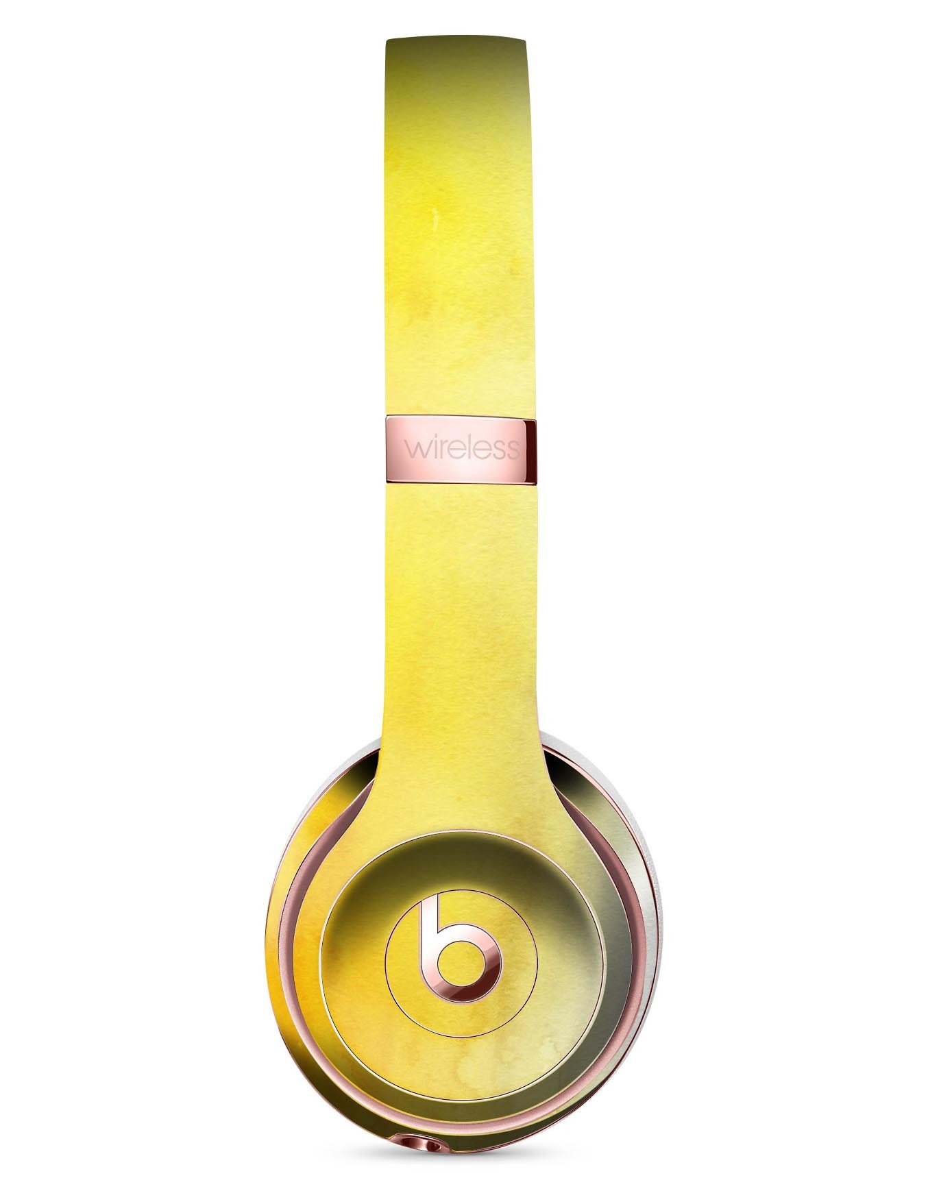 Blotted Gold 42 Absorbed Watercolor Texture Skin Kit for Beats by Dre Solo 3 Wireless Headphones, showcasing vibrant colors and premium vinyl material.