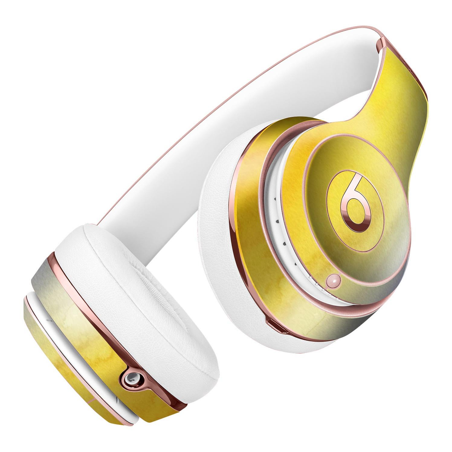 Blotted Gold 42 Absorbed Watercolor Texture Skin Kit for Beats by Dre Solo 3 Wireless Headphones, showcasing vibrant colors and premium vinyl material.