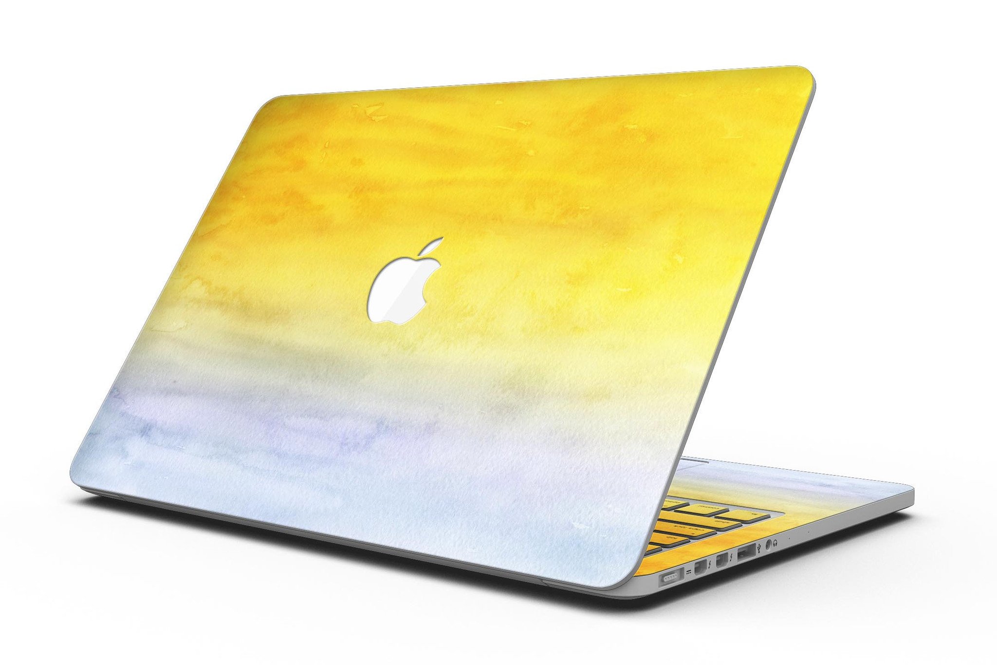 Blotted Gold 42 Absorbed Watercolor Texture skin for MacBook Pro with Retina Display, showcasing vibrant colors and artistic design.