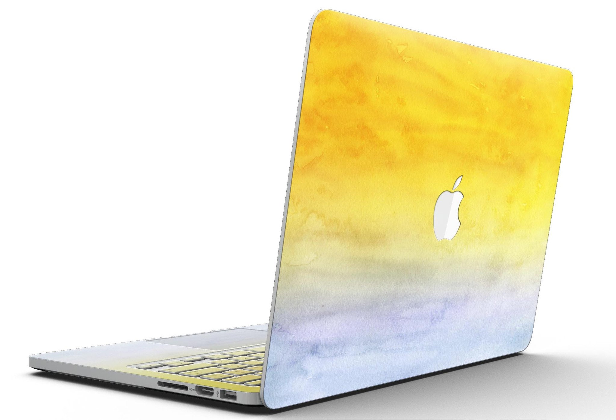 Blotted Gold 42 Absorbed Watercolor Texture skin for MacBook Pro with Retina Display, showcasing vibrant colors and artistic design.