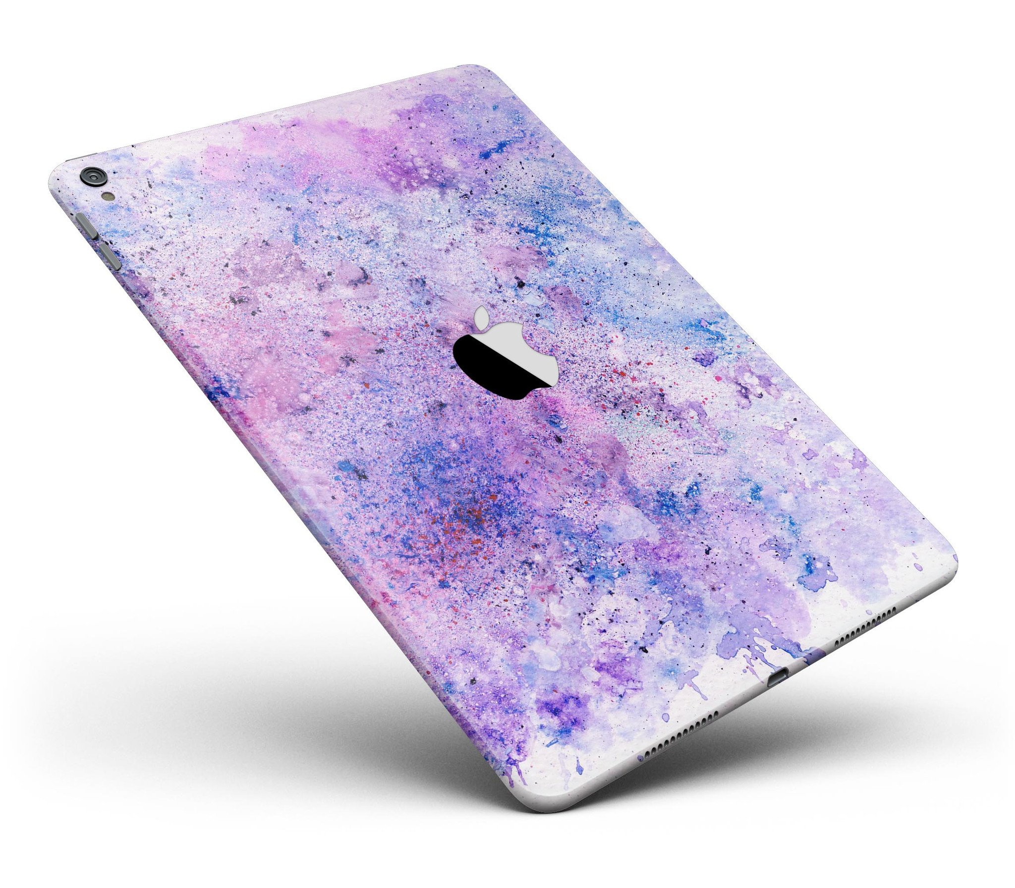 Blotted Pink and Purple Texture Full Body Skin for iPad Pro, showcasing vibrant colors and a sleek design.