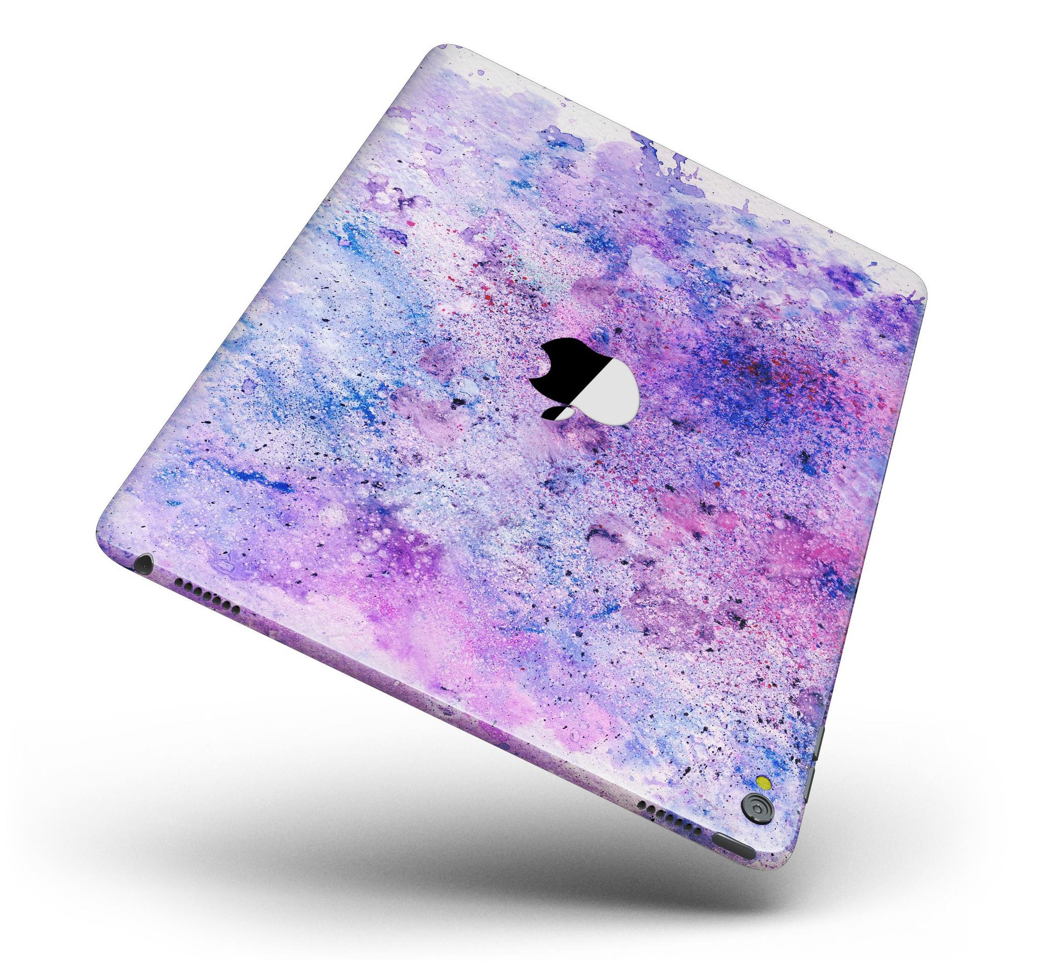 Blotted Pink and Purple Texture Full Body Skin for iPad Pro, showcasing vibrant colors and a sleek design.