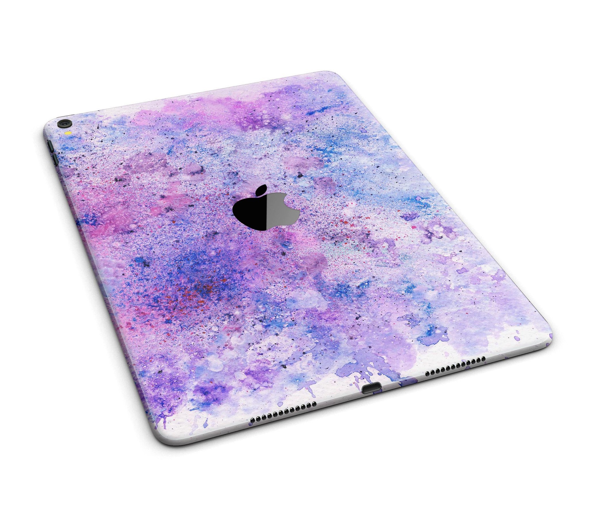 Blotted Pink and Purple Texture Full Body Skin for iPad Pro, showcasing vibrant colors and a sleek design.