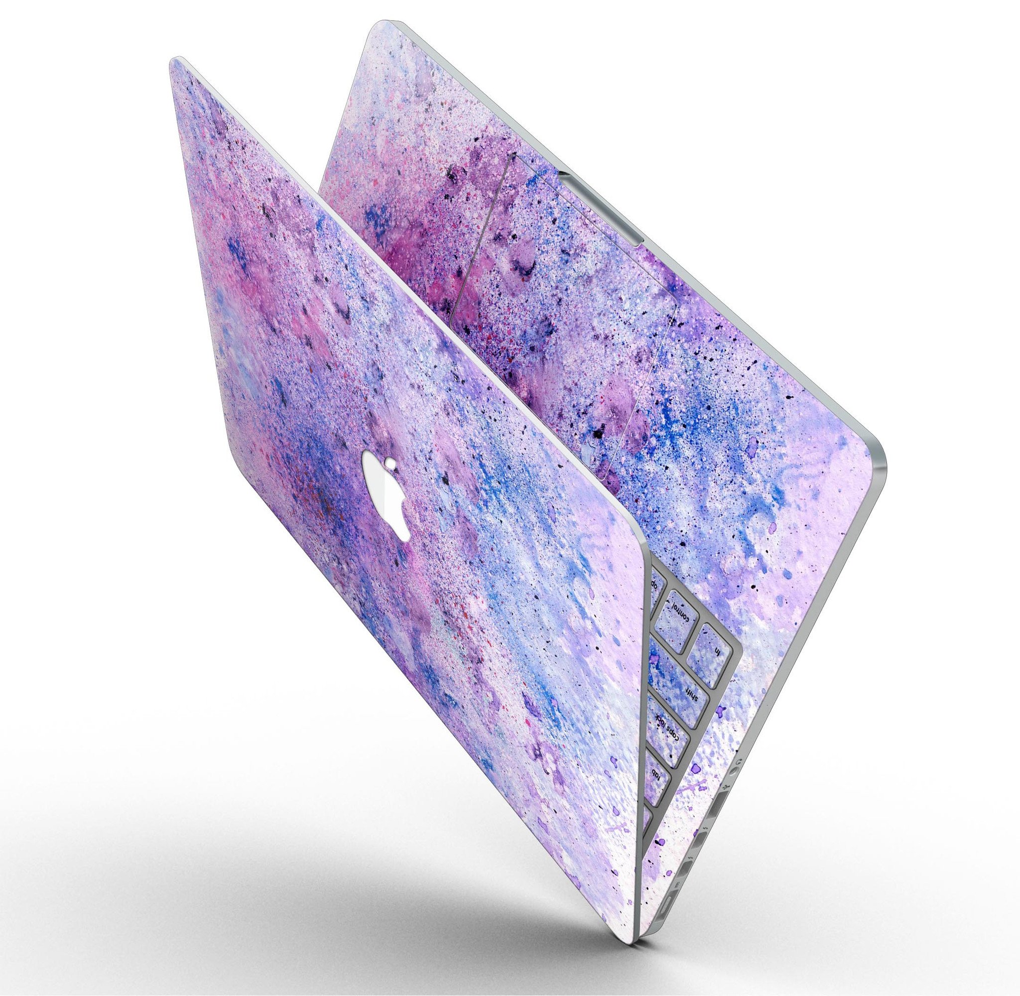 Blotted pink and purple textured skin for MacBook Pro with Retina Display, showcasing vibrant colors and a stylish design.