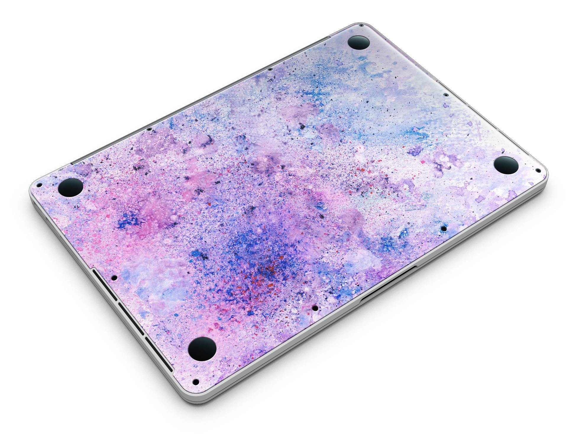 Blotted pink and purple textured skin for MacBook Pro with Retina Display, showcasing vibrant colors and a stylish design.