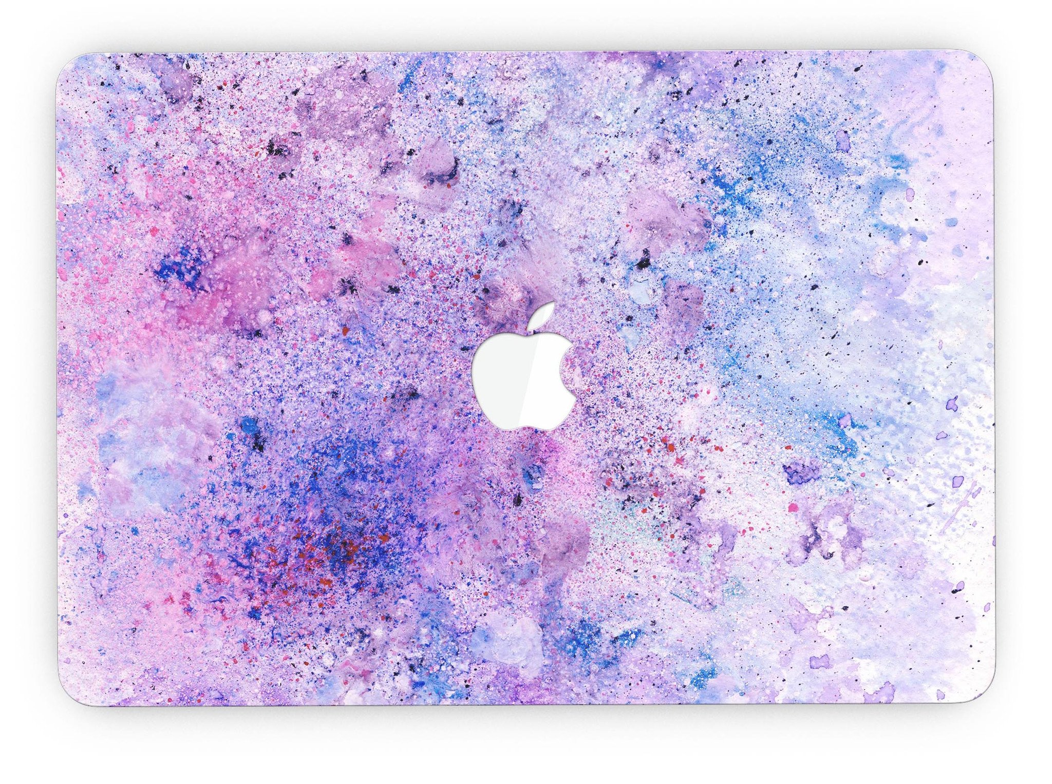 Blotted pink and purple textured skin for MacBook Pro with Retina Display, showcasing vibrant colors and a stylish design.