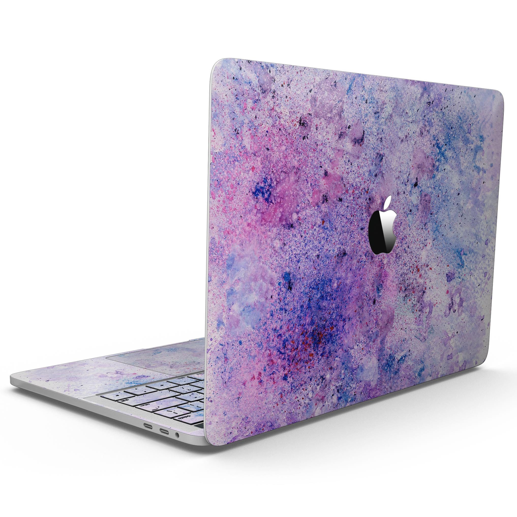 Blotted Pink and Purple Texture skin for MacBook Pro with Touch Bar, showcasing vibrant colors and unique design.