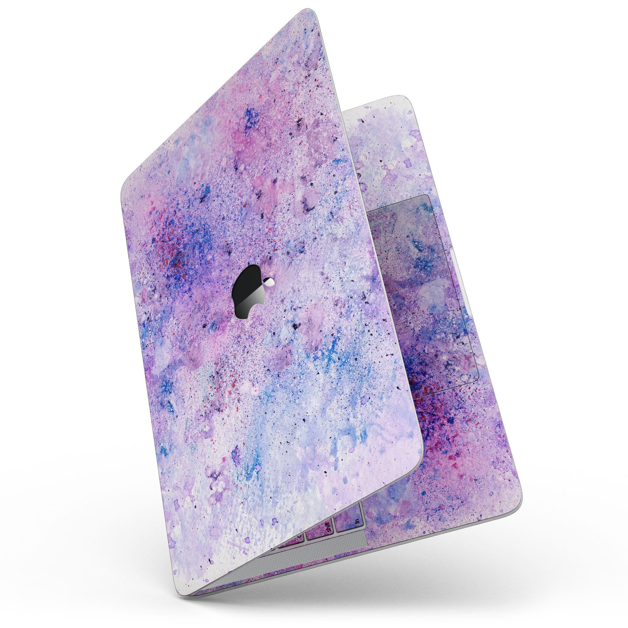 Blotted Pink and Purple Texture skin for MacBook Pro with Touch Bar, showcasing vibrant colors and unique design.