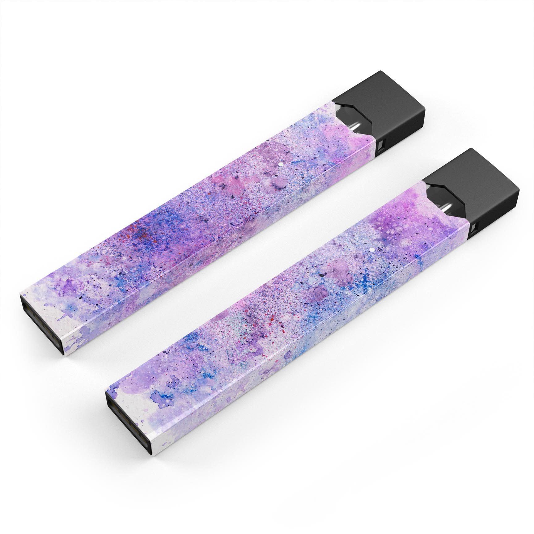 Blotted Pink and Purple Texture skin-wrap for JUUL device, showcasing vibrant colors and a sleek design.