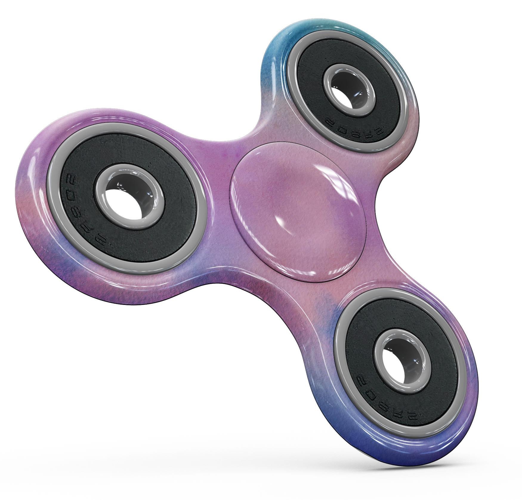 Blots 642 Absorbed Watercolor Texture Full-Body Fidget Spinner skin showcasing vibrant colors and a unique design.