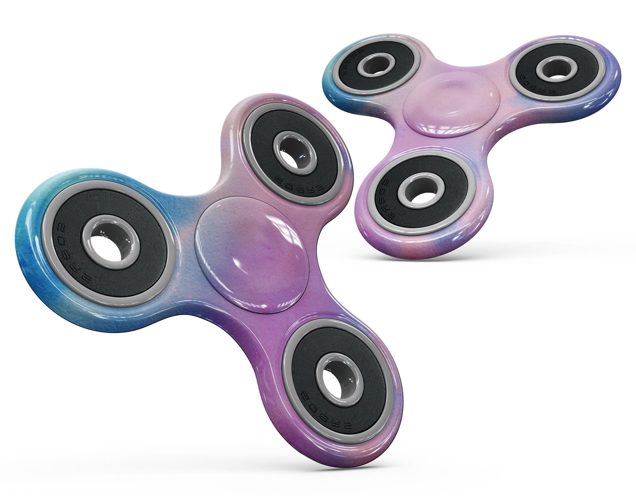 Blots 642 Absorbed Watercolor Texture Full-Body Fidget Spinner skin showcasing vibrant colors and a unique design.