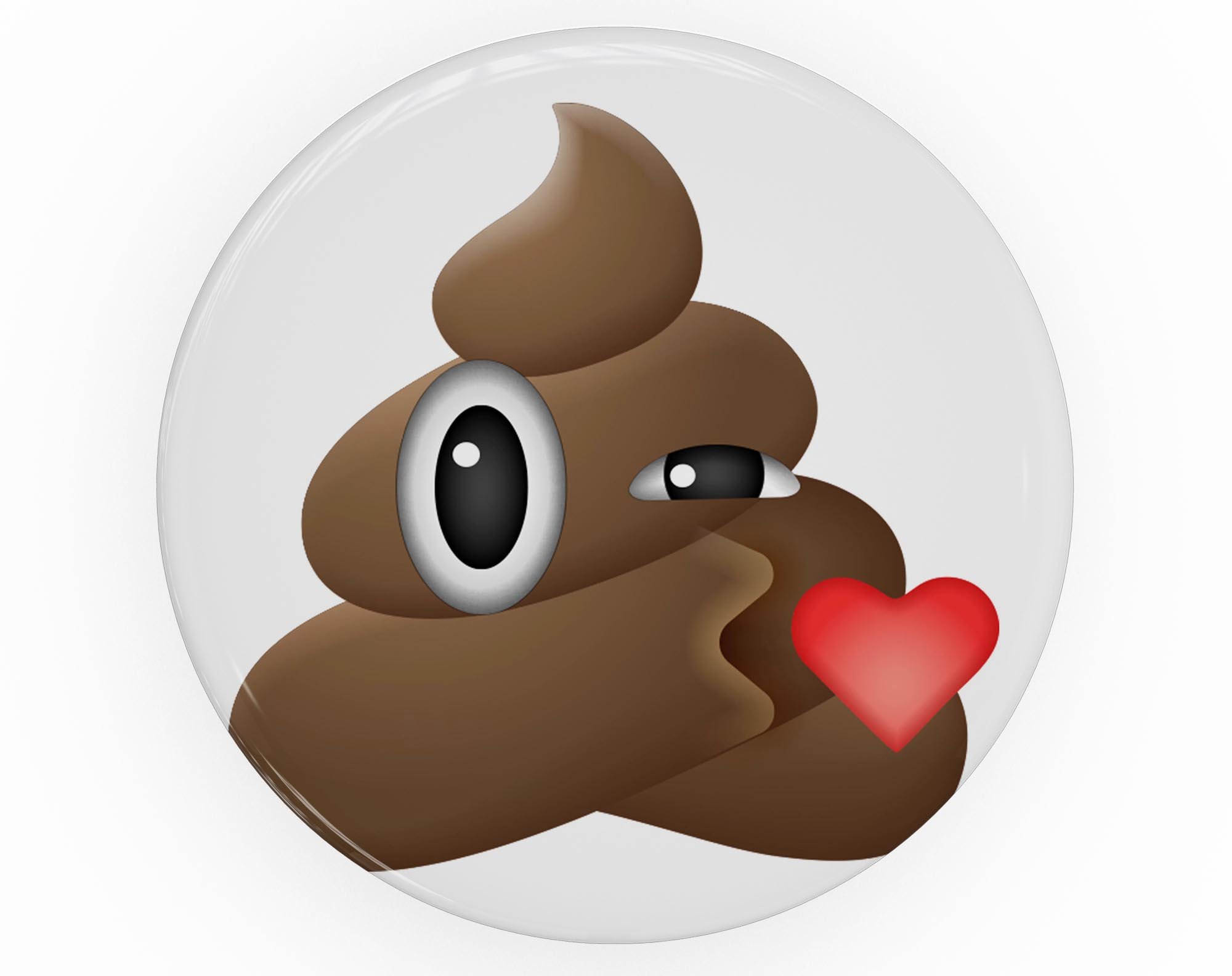 Blowing Kisses Poo Emoticon Emoji Skin Kit for PopSockets, featuring a playful design on a premium vinyl material.