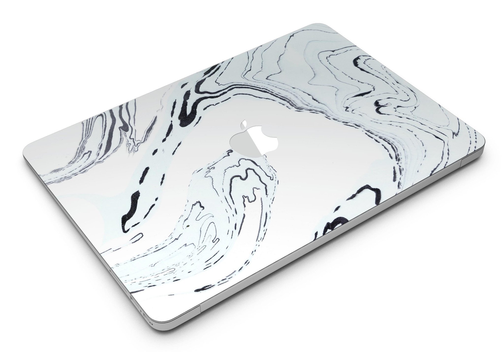 Blue 19 Textured Marble skin applied to a MacBook Air, showcasing its stylish design and premium finish.