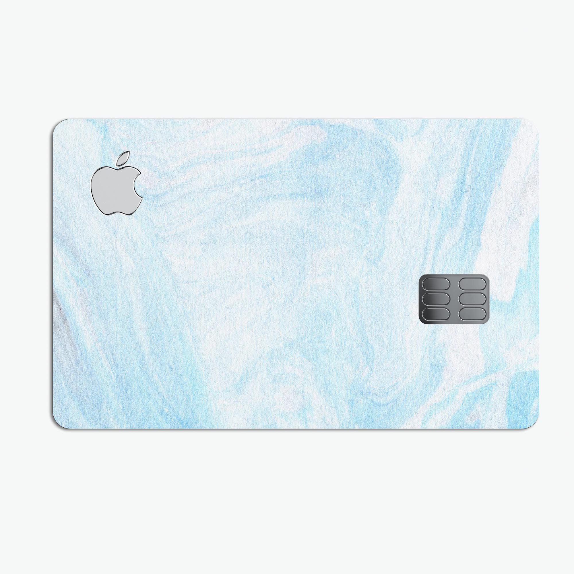 Blue 191 Textured Marble decal skin for Apple Card, showcasing its premium design and protective features.