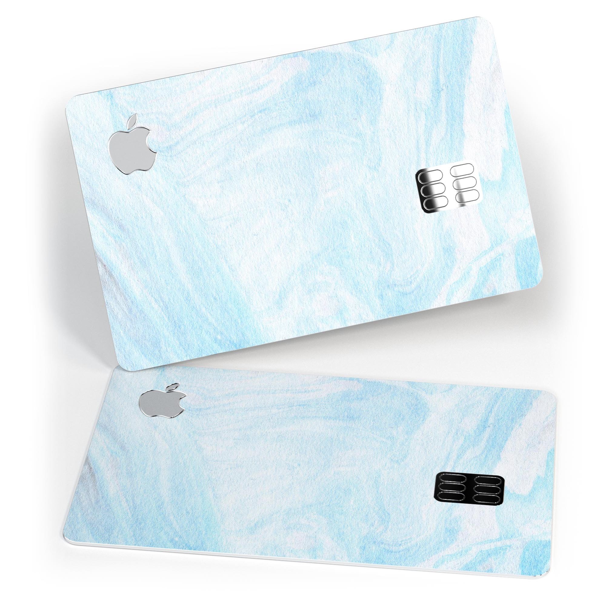 Blue 191 Textured Marble decal skin for Apple Card, showcasing its premium design and protective features.