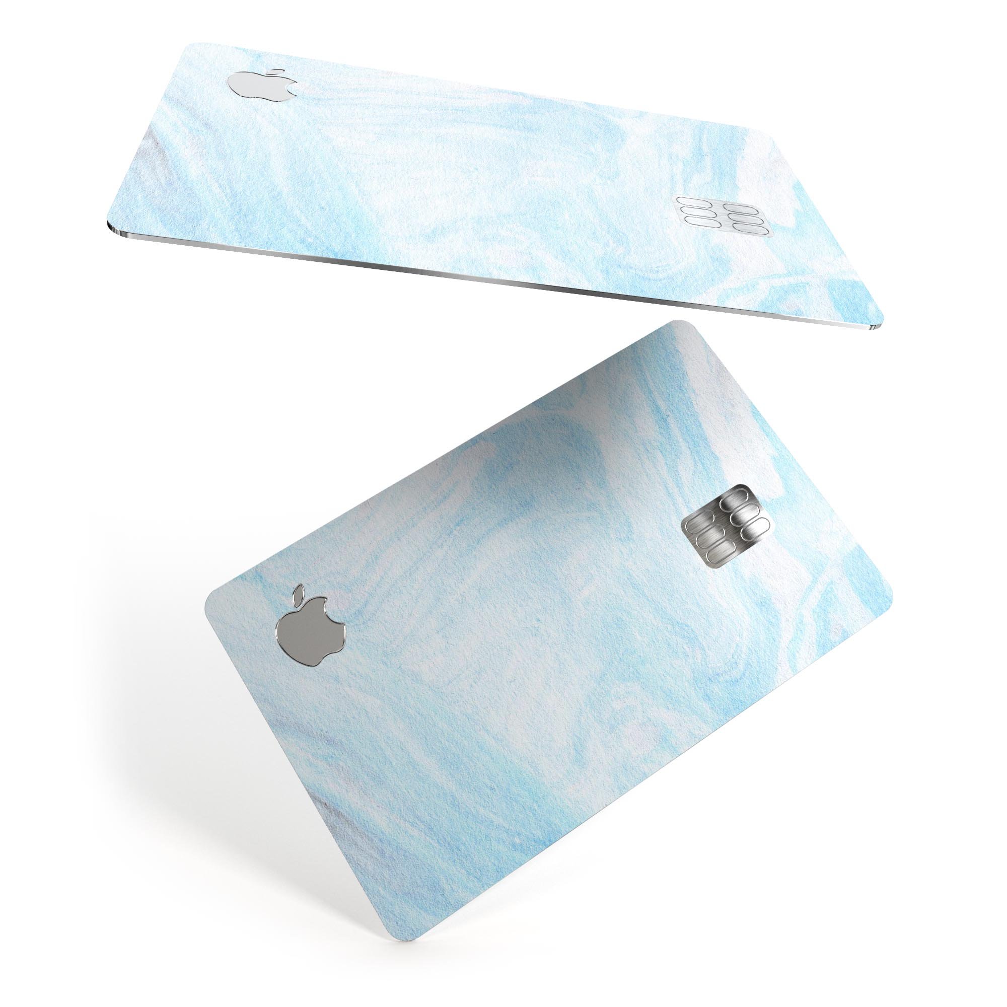 Blue 191 Textured Marble decal skin for Apple Card, showcasing its premium design and protective features.