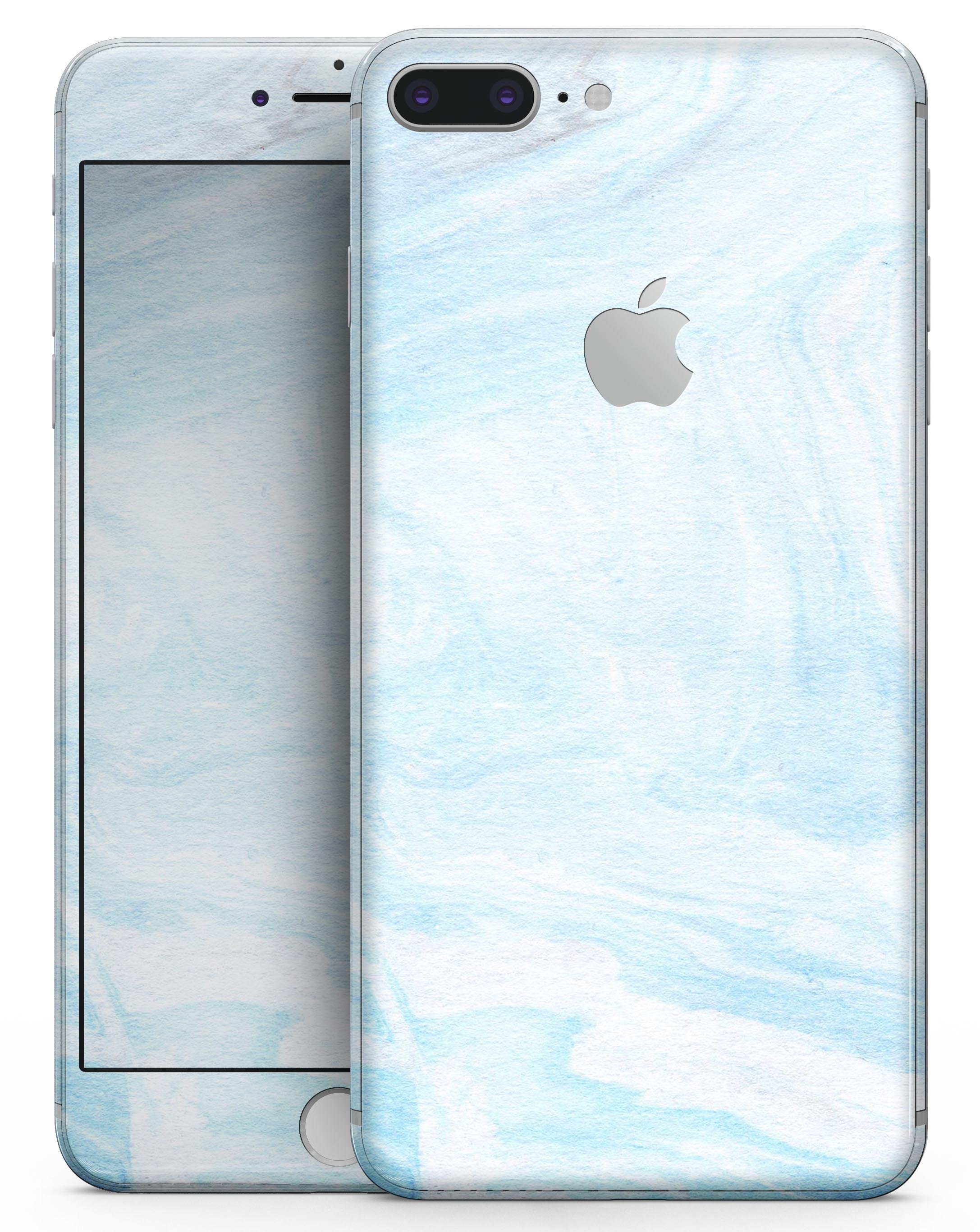 Blue 191 Textured Marble skin for iPhone 8 and 8 Plus, showcasing a stylish marble design with a premium vinyl finish.