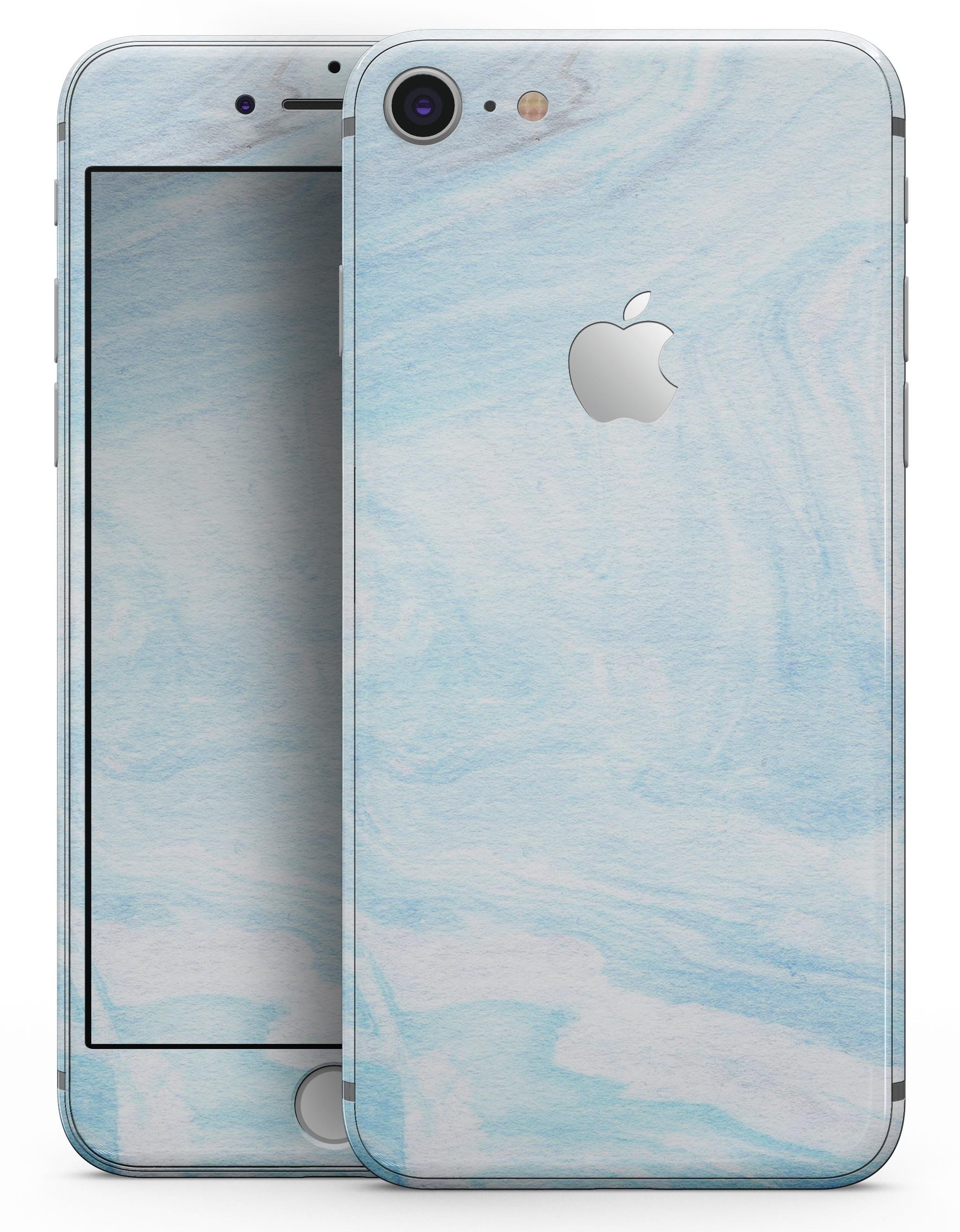 Blue 191 Textured Marble skin for iPhone 8 and 8 Plus, showcasing a stylish marble design with a premium vinyl finish.