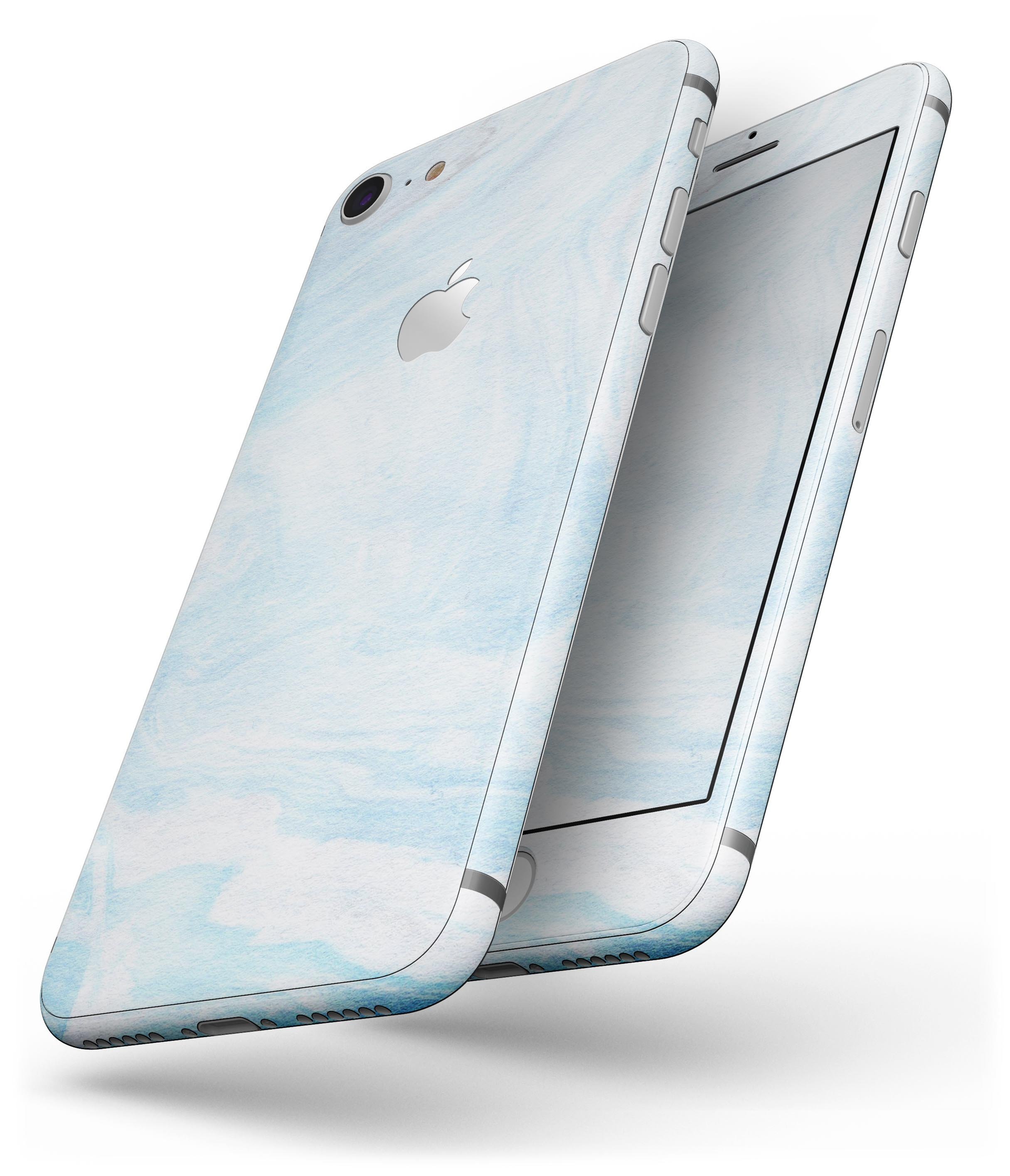 Blue 191 Textured Marble skin for iPhone 8 and 8 Plus, showcasing a stylish marble design with a premium vinyl finish.