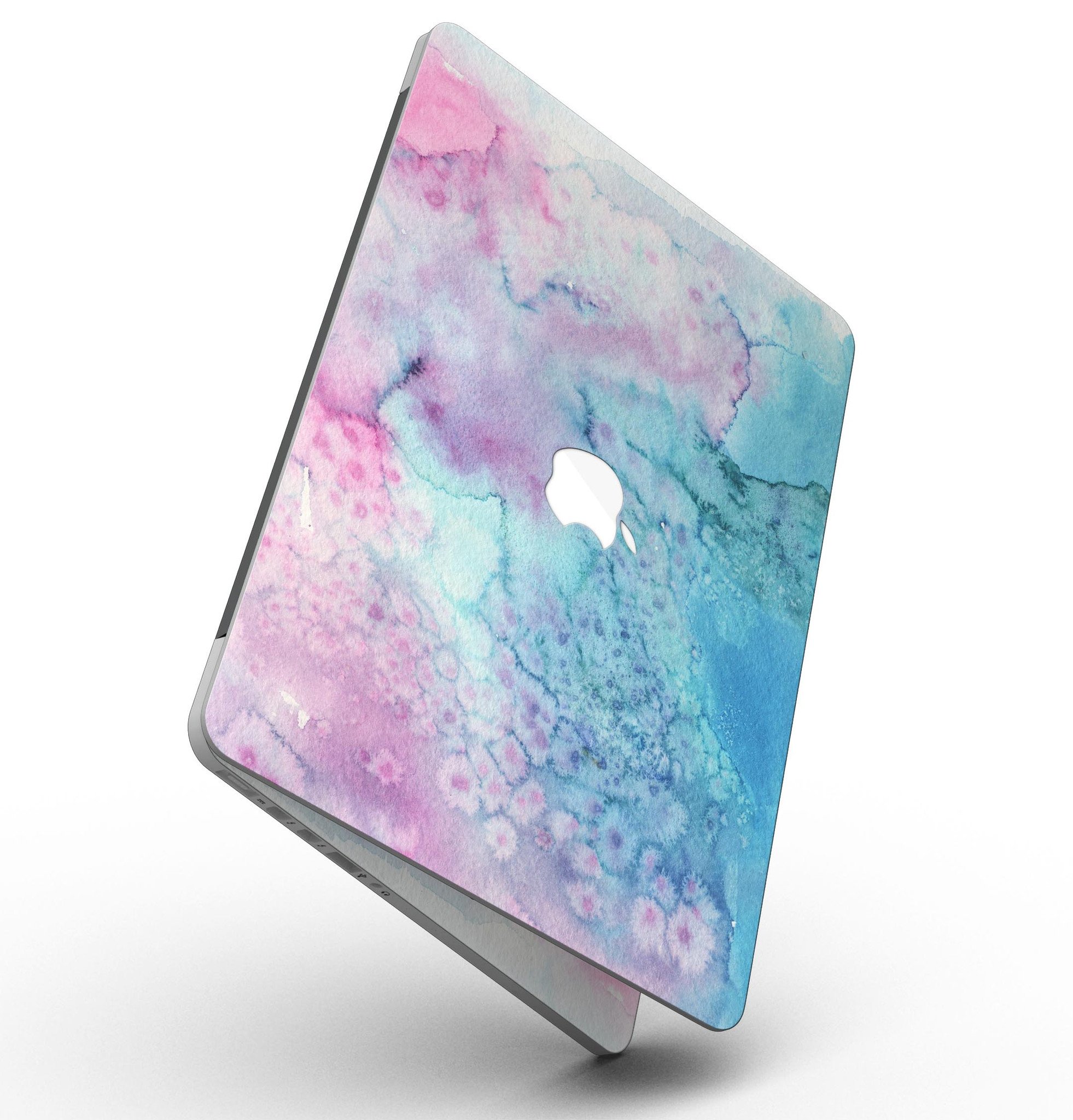 Blue 2 Absorbed Watercolor Texture skin for MacBook Pro with Retina Display, showcasing vibrant colors and a stylish design.