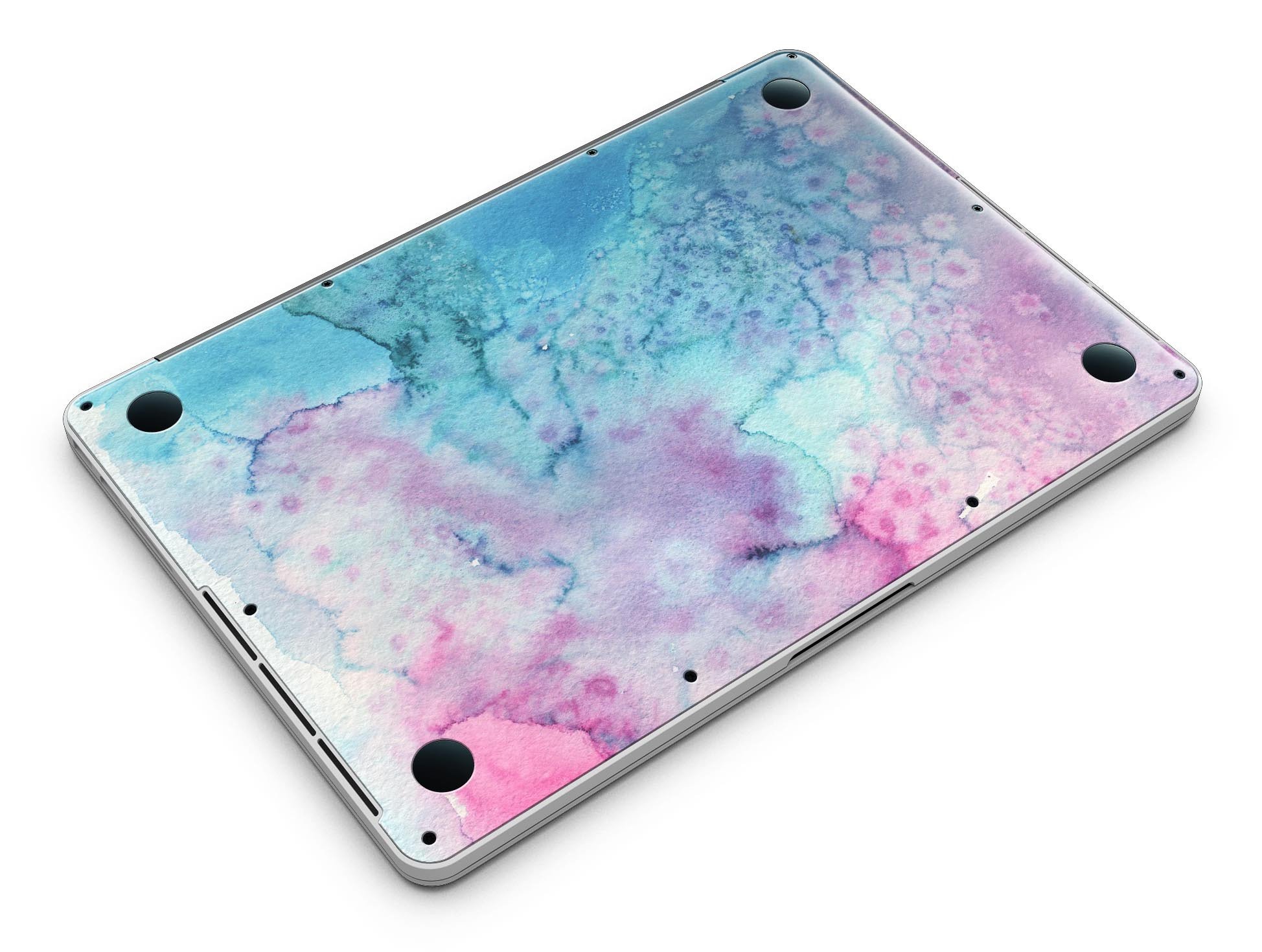 Blue 2 Absorbed Watercolor Texture skin for MacBook Pro with Retina Display, showcasing vibrant colors and a stylish design.