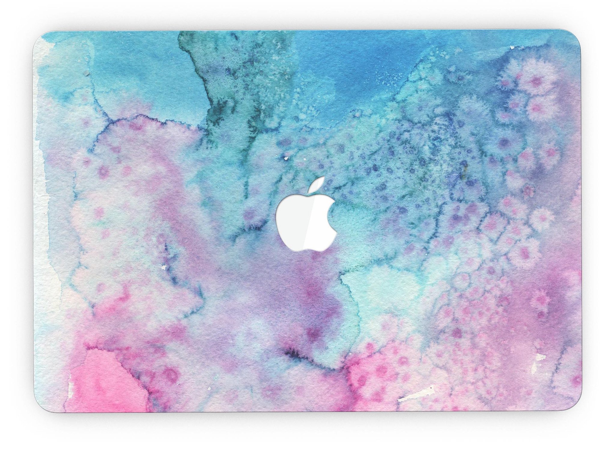 Blue 2 Absorbed Watercolor Texture skin for MacBook Pro with Retina Display, showcasing vibrant colors and a stylish design.