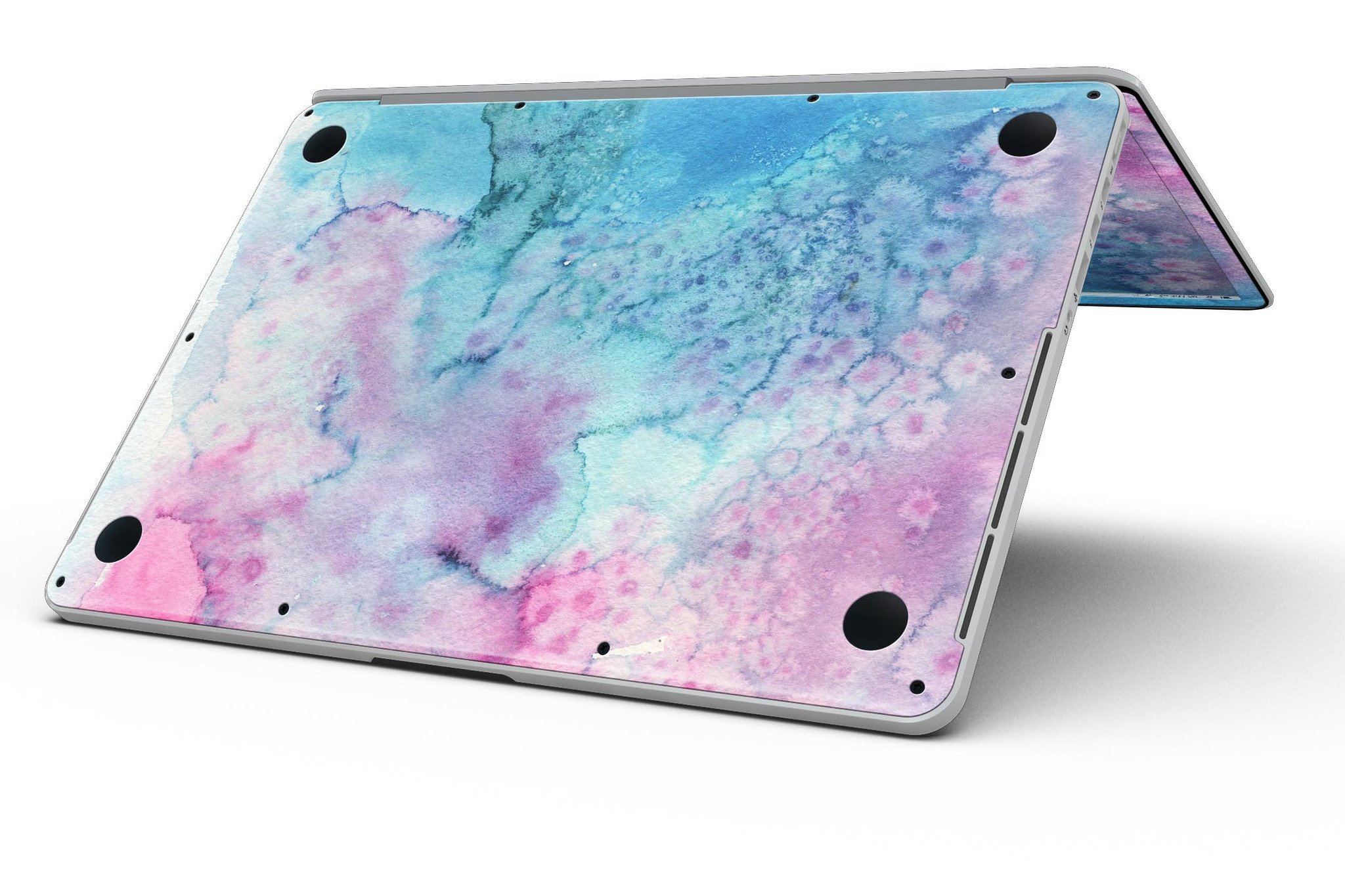 Blue 2 Absorbed Watercolor Texture skin for MacBook Pro with Retina Display, showcasing vibrant colors and a stylish design.