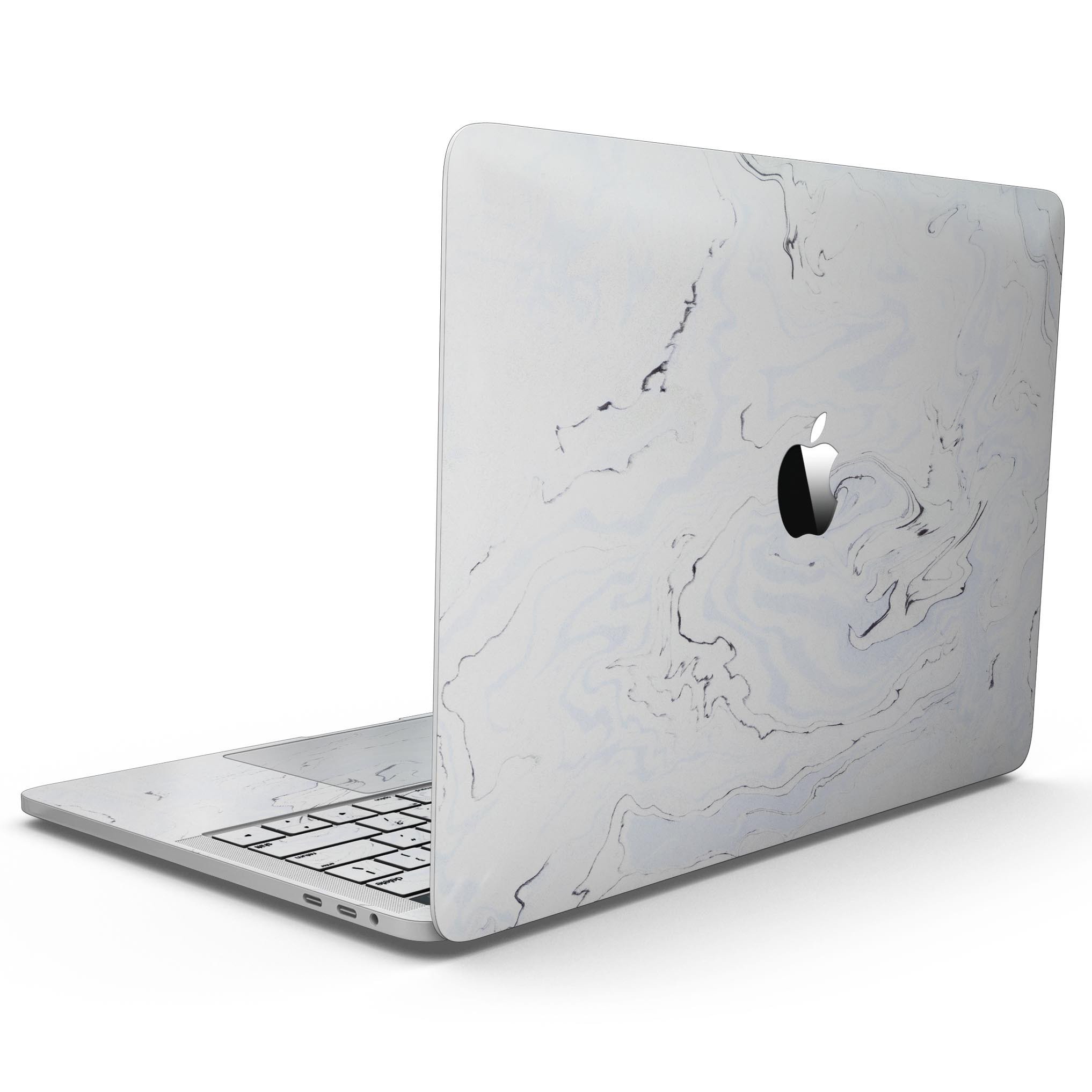 Blue 22 Textured Marble Skin Kit for 13" MacBook Pro without Touch Bar, showcasing a stylish marble design.