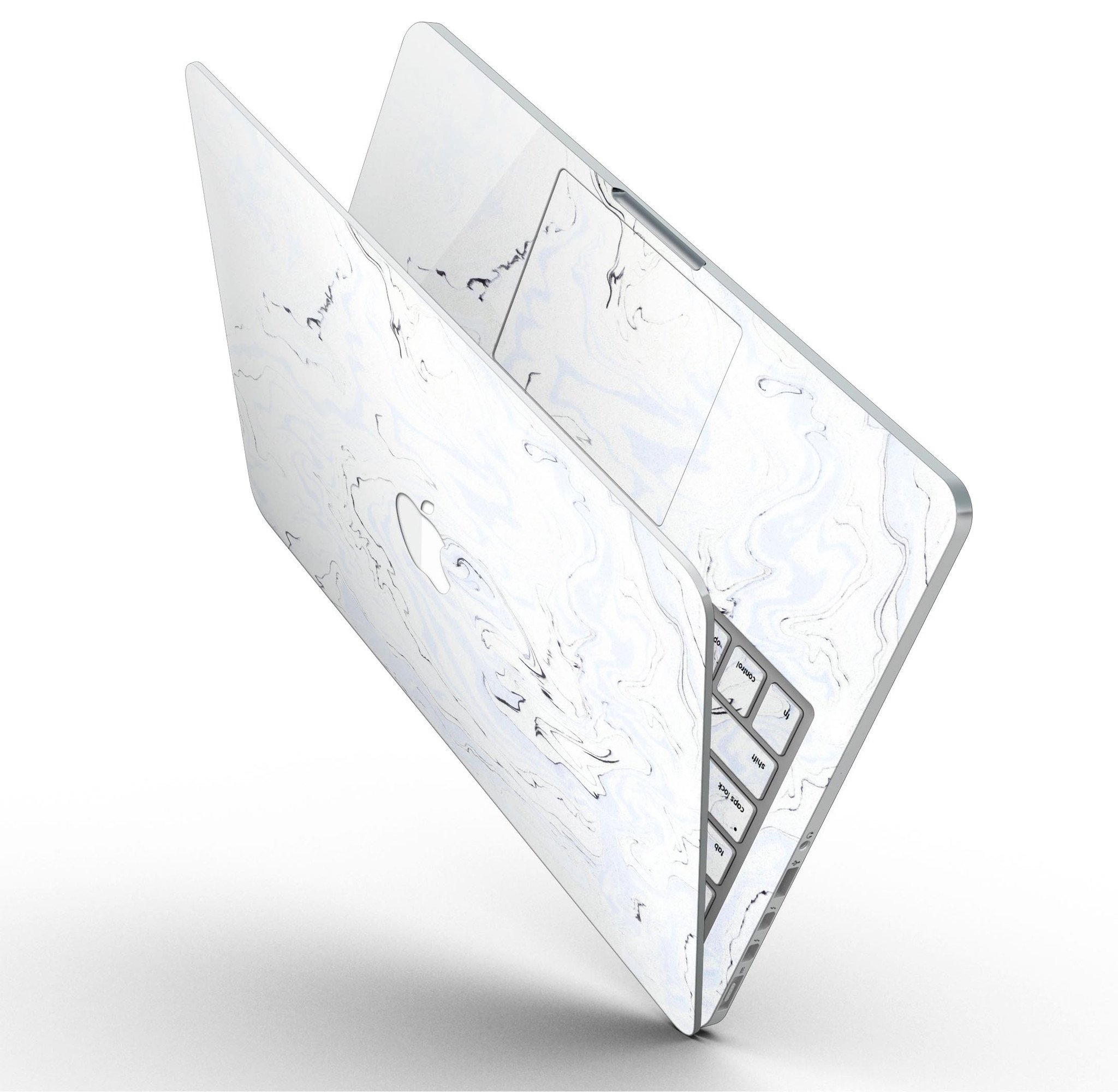 Blue 22 Textured Marble skin for MacBook Pro with Retina Display, showcasing a stylish marble design that protects the device.