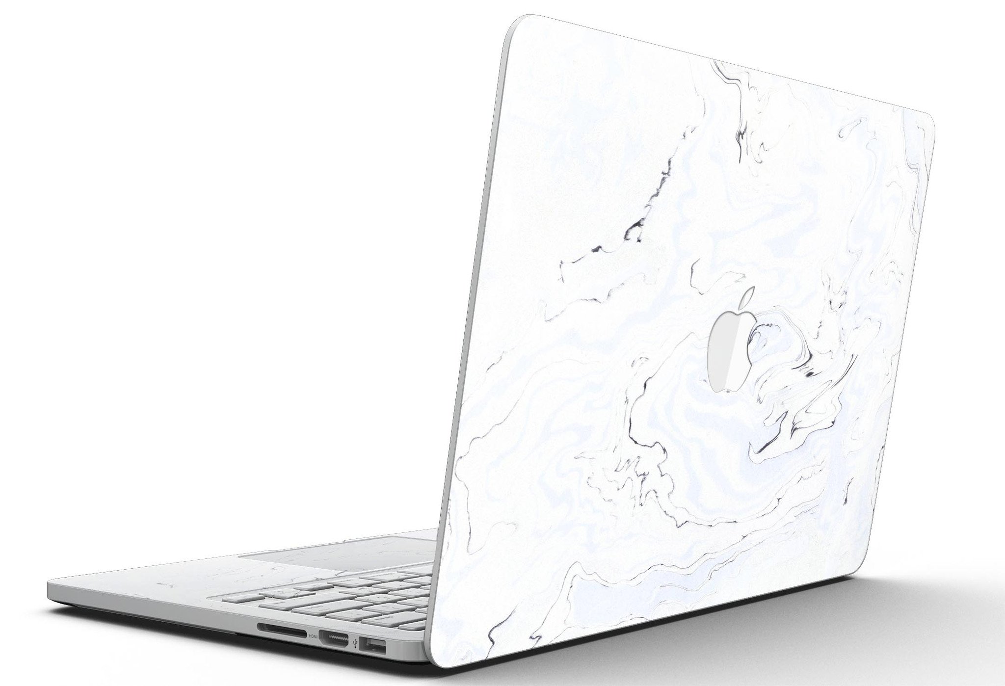 Blue 22 Textured Marble skin for MacBook Pro with Retina Display, showcasing a stylish marble design that protects the device.