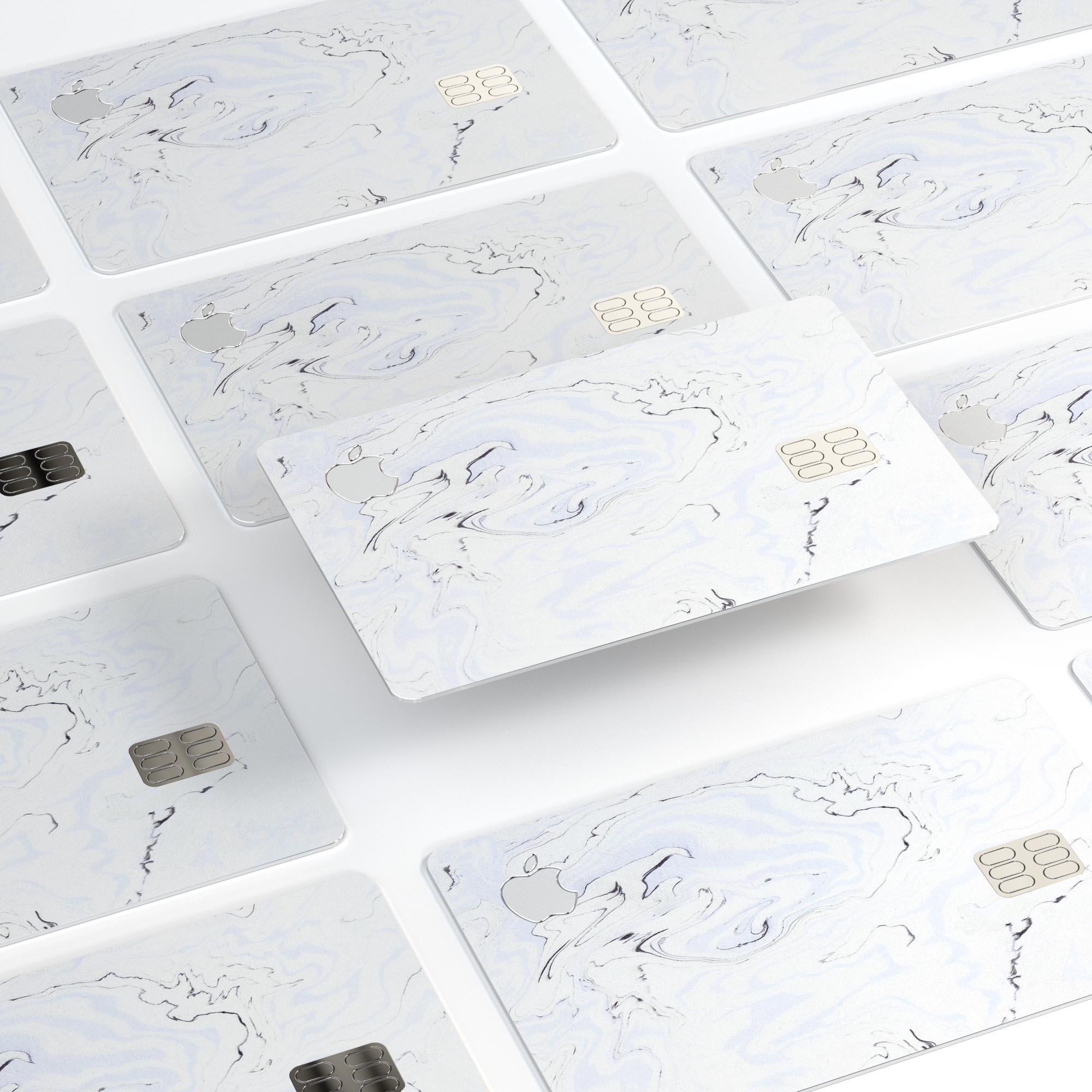 Blue 22 Textured Marble decal skin for Apple Card, showcasing its premium design and protective features.