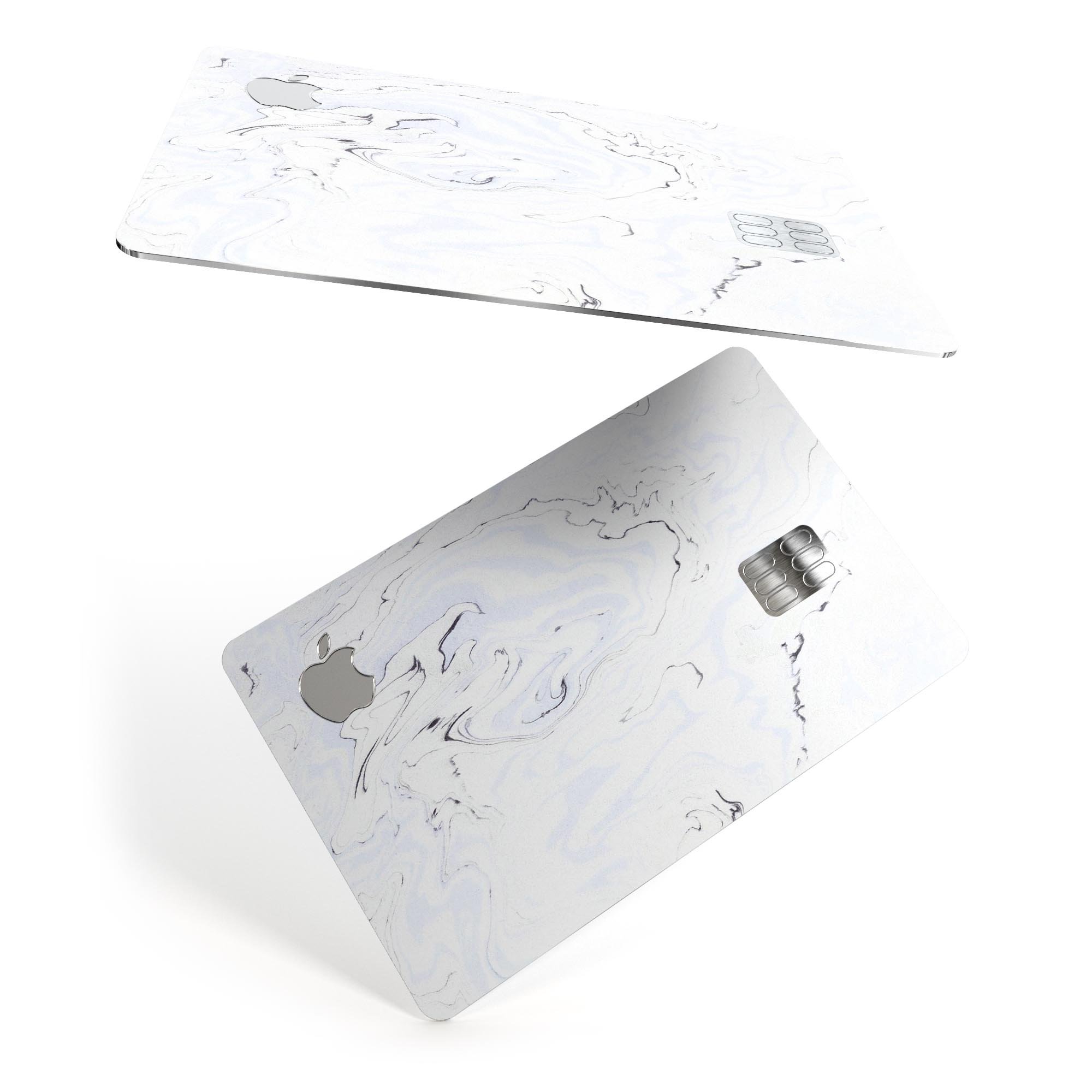 Blue 22 Textured Marble decal skin for Apple Card, showcasing its premium design and protective features.