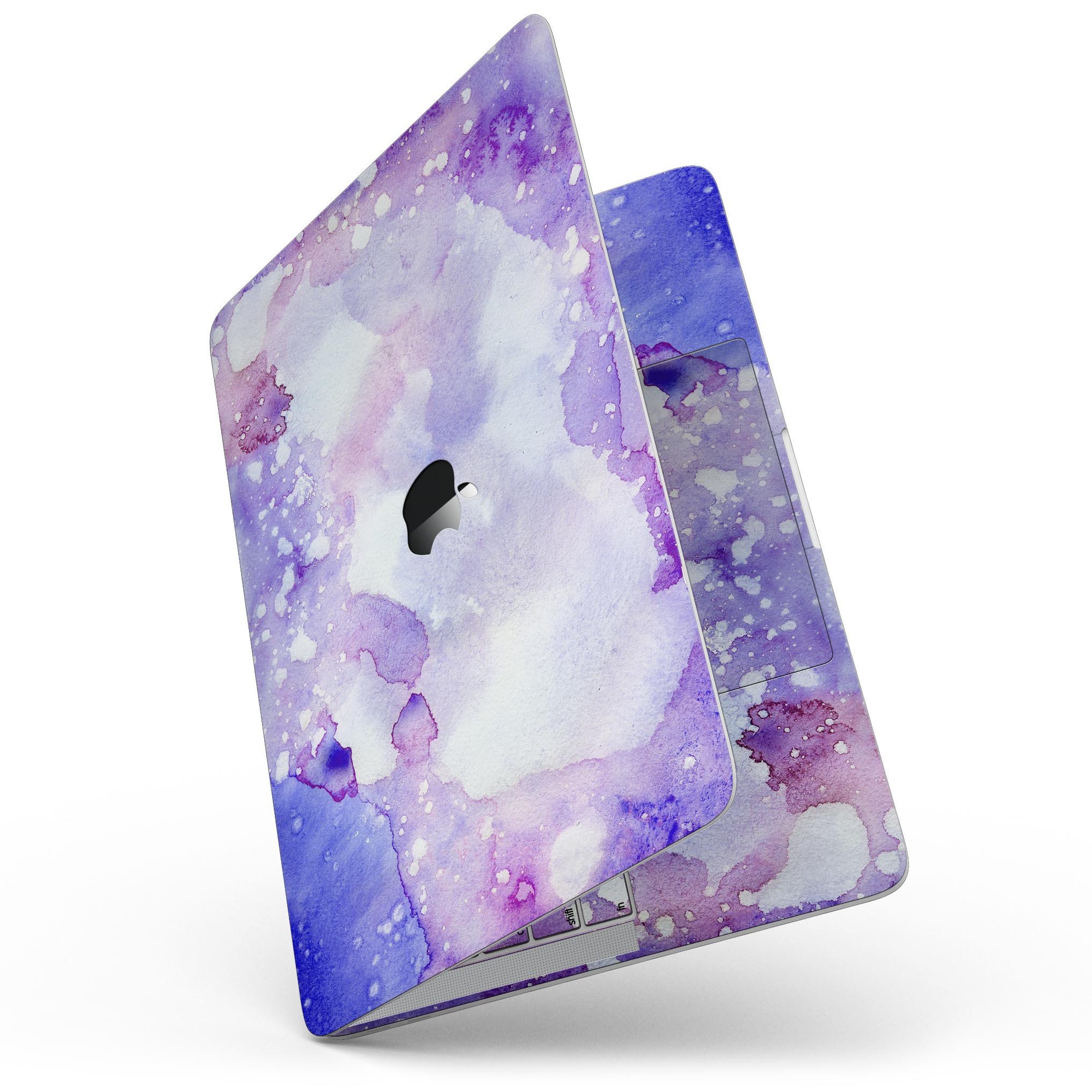 Blue 4 Absorbed Watercolor Texture skin for 13" MacBook Pro without Touch Bar, showcasing vibrant colors and artistic design.