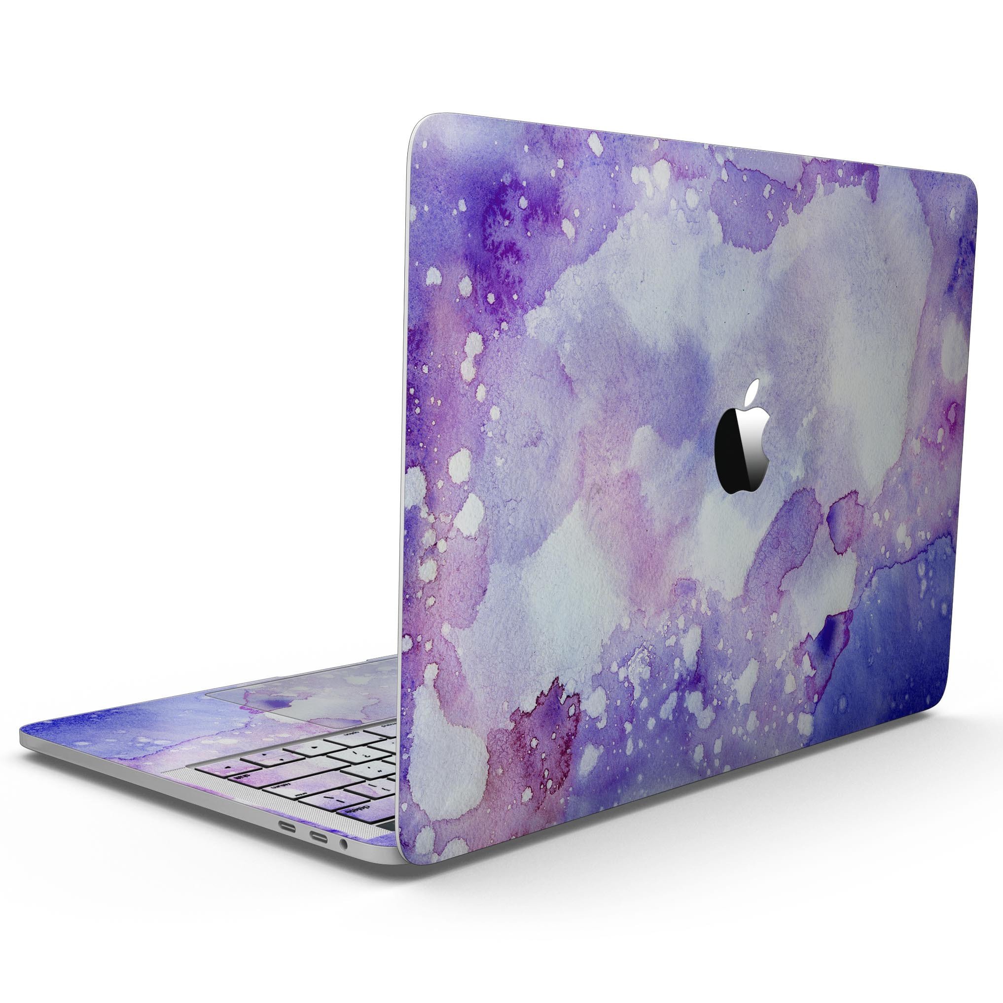 Blue 4 Absorbed Watercolor Texture skin for 13" MacBook Pro without Touch Bar, showcasing vibrant colors and artistic design.