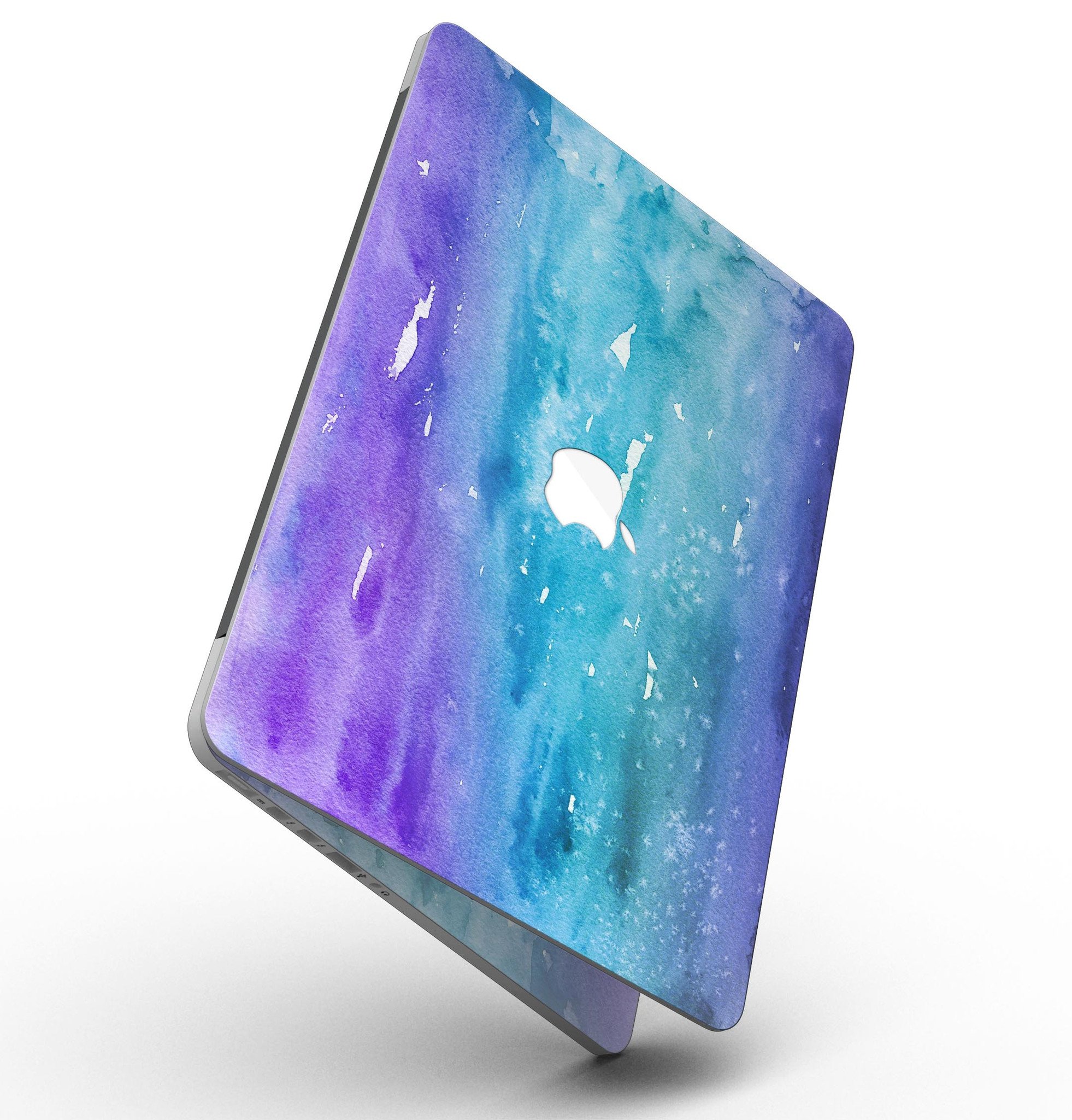 Blue 823 Absorbed Watercolor Texture skin for MacBook Pro with Retina Display, showcasing vibrant colors and a sleek design.