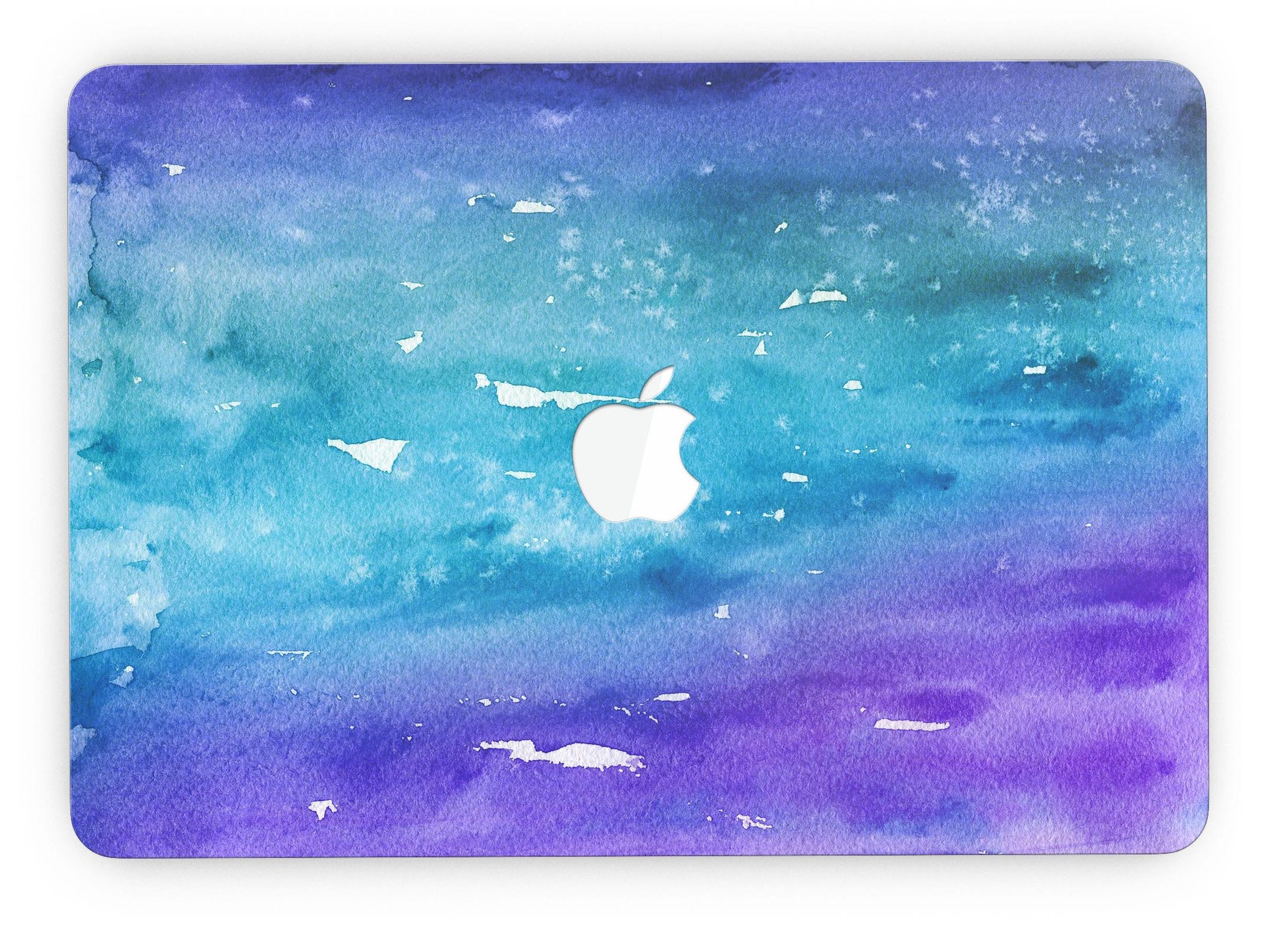 Blue 823 Absorbed Watercolor Texture skin for MacBook Pro with Retina Display, showcasing vibrant colors and a sleek design.