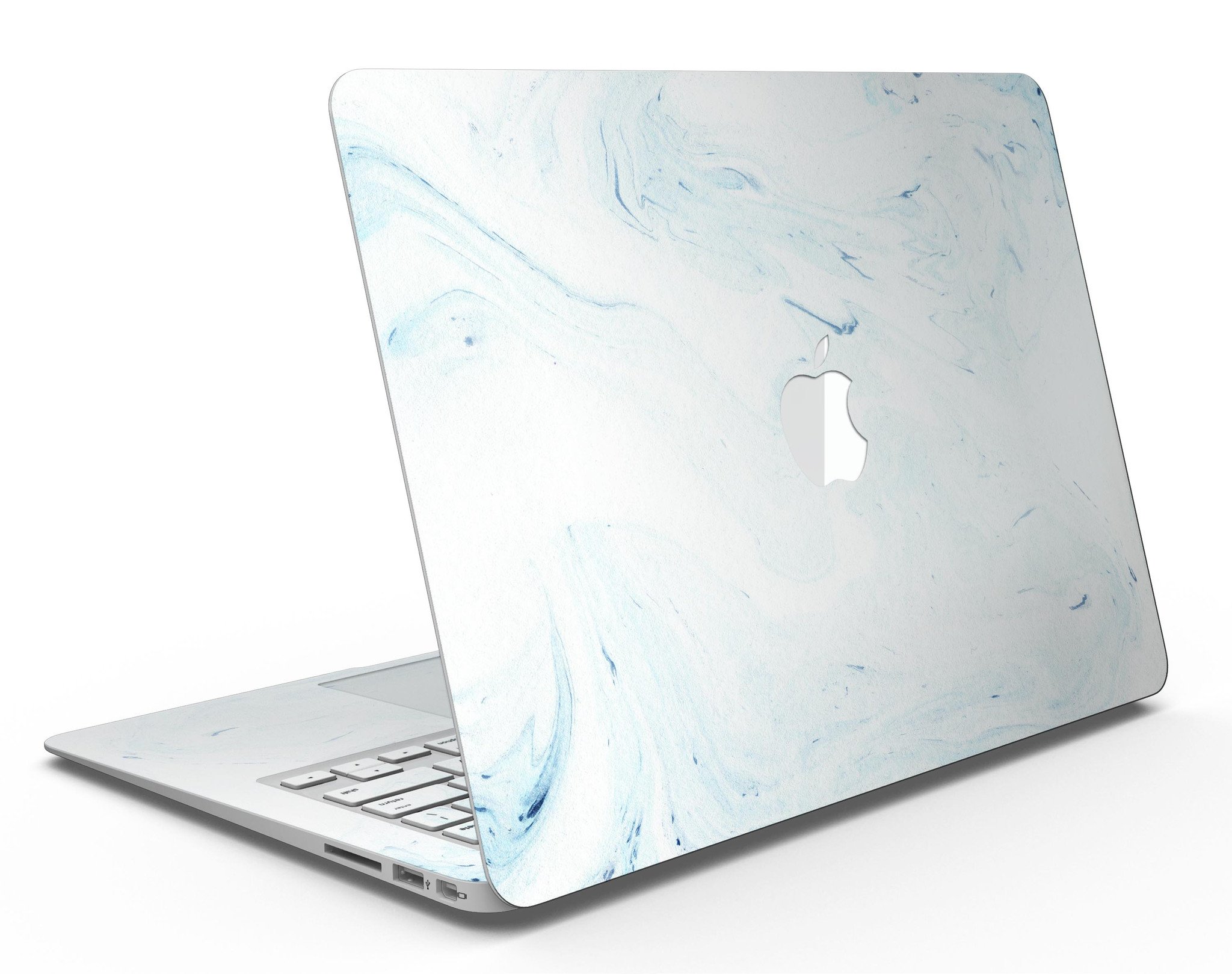 Blue 87 Textured Marble MacBook Air Skin Kit showcasing a stylish design with a textured marble finish.