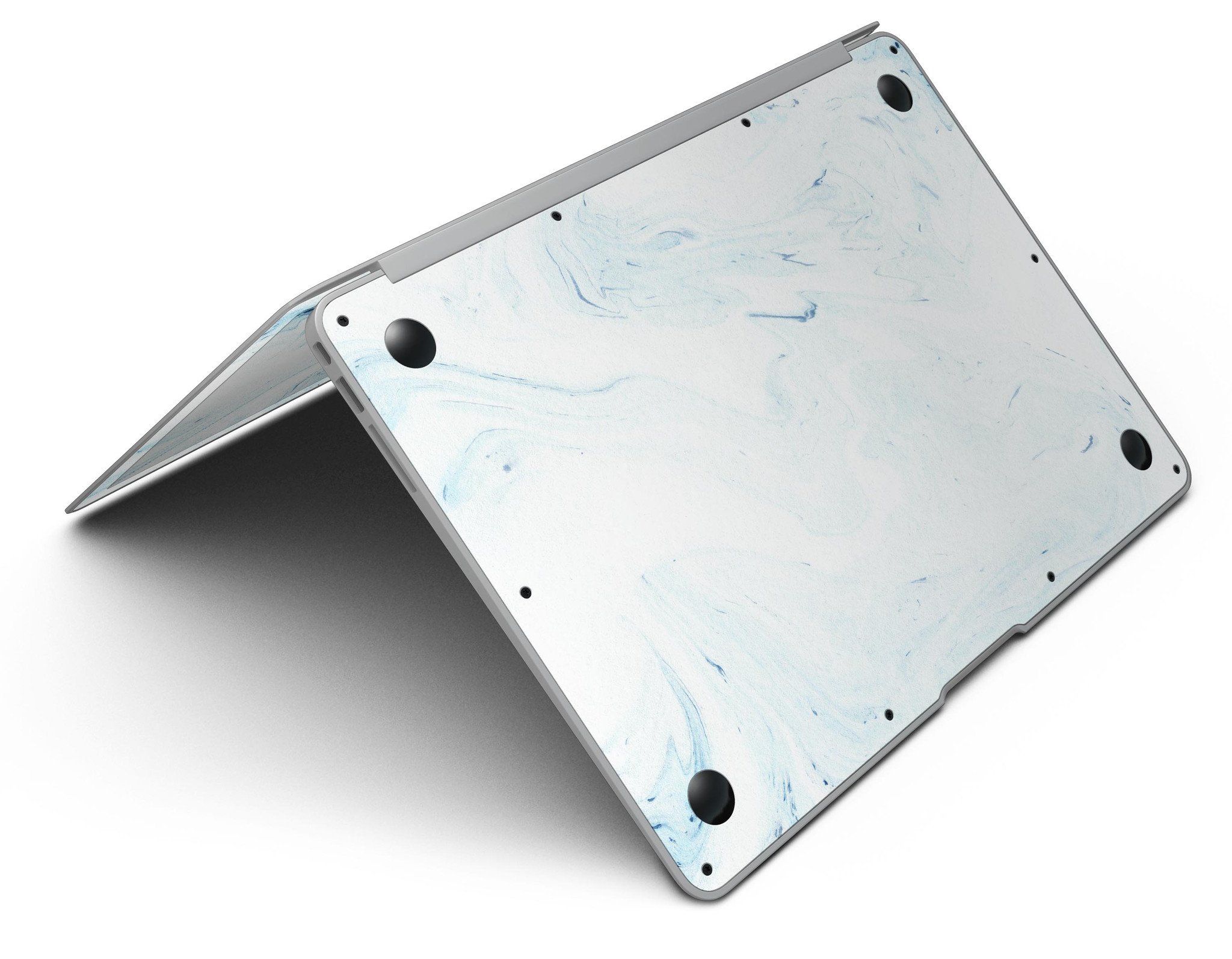 Blue 87 Textured Marble MacBook Air Skin Kit showcasing a stylish design with a textured marble finish.