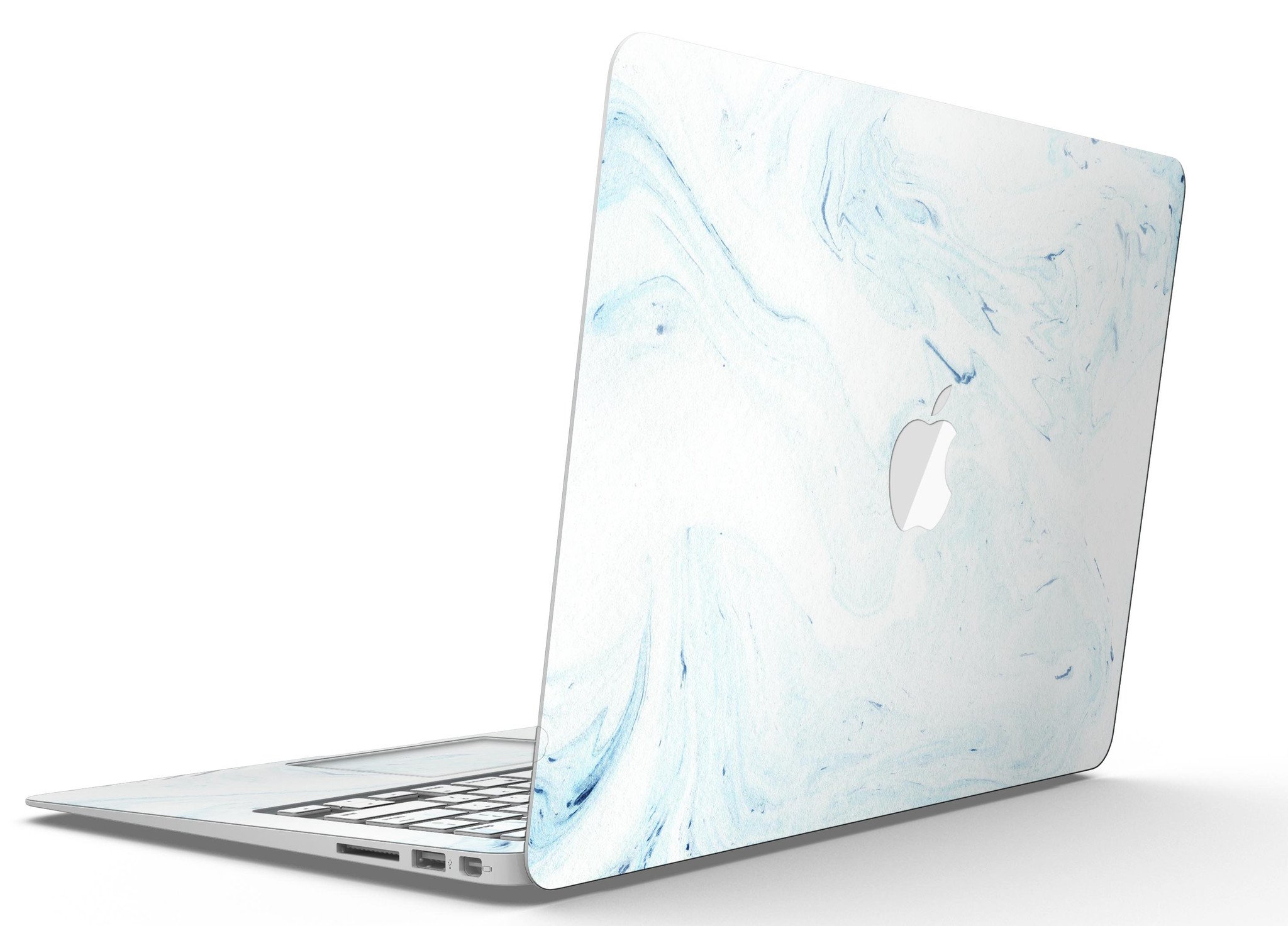 Blue 87 Textured Marble MacBook Air Skin Kit showcasing a stylish design with a textured marble finish.