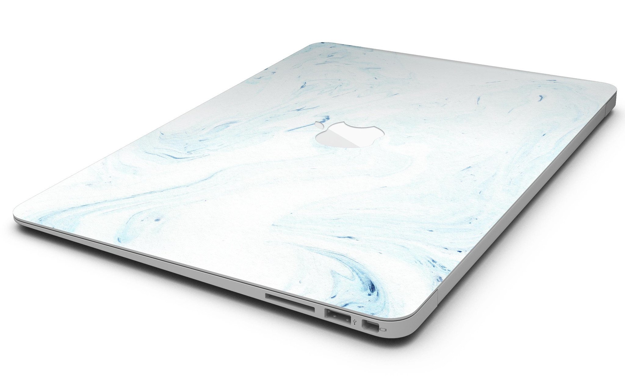 Blue 87 Textured Marble MacBook Air Skin Kit showcasing a stylish design with a textured marble finish.