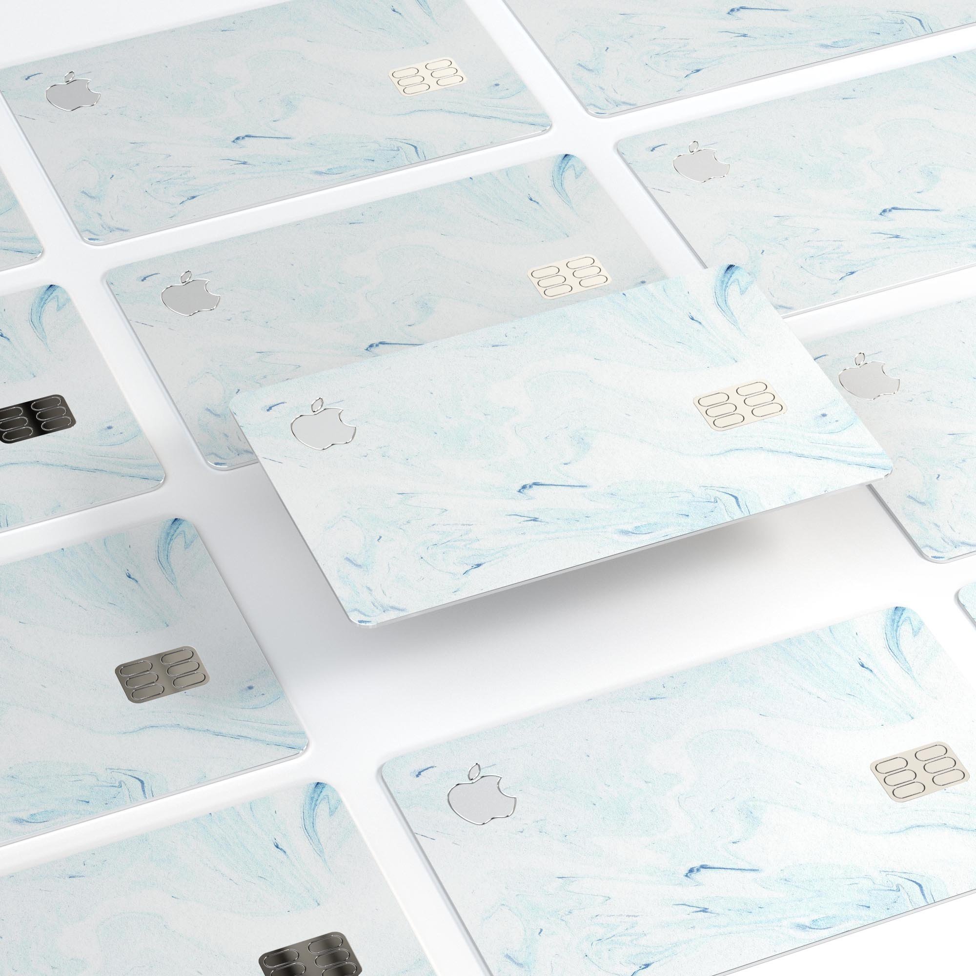 Blue 87 Textured Marble decal skin for Apple Card, showcasing its premium design and protective features.