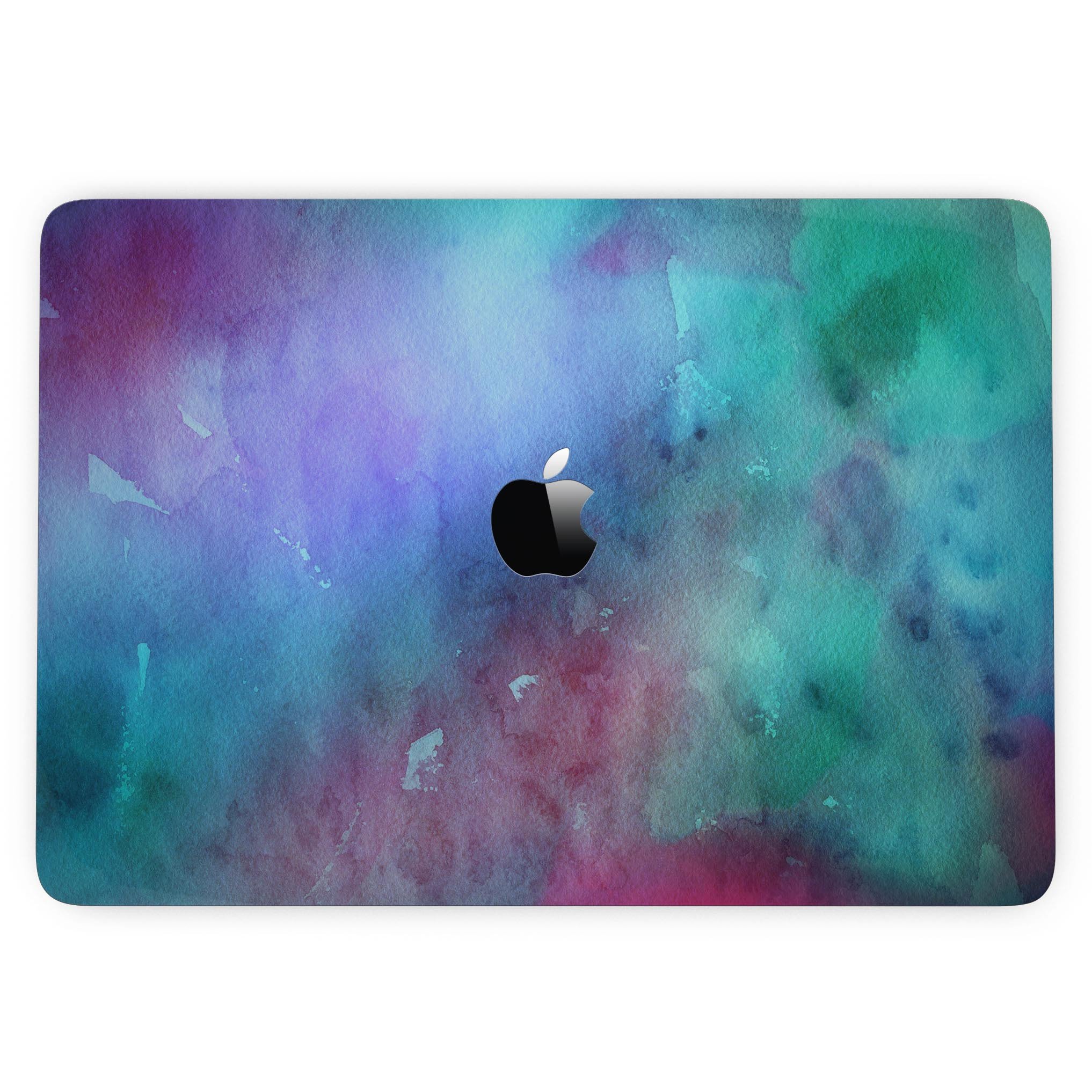 Blue 89608 Absorbed Watercolor Texture skin for 13" MacBook Pro without Touch Bar, showcasing vibrant colors and artistic design.