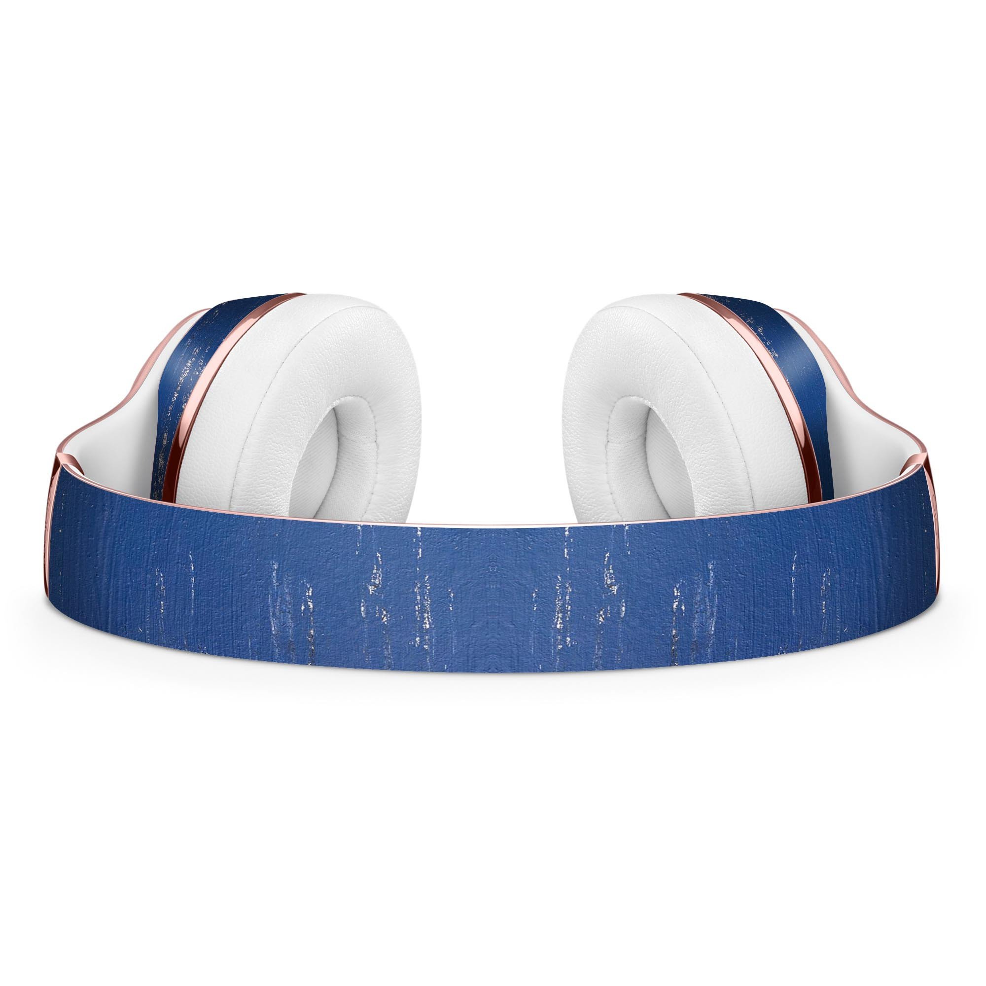 Blue and white chipped paint skin kit for Beats by Dre Solo 3 Wireless Headphones, showcasing a stylish design and premium vinyl material.