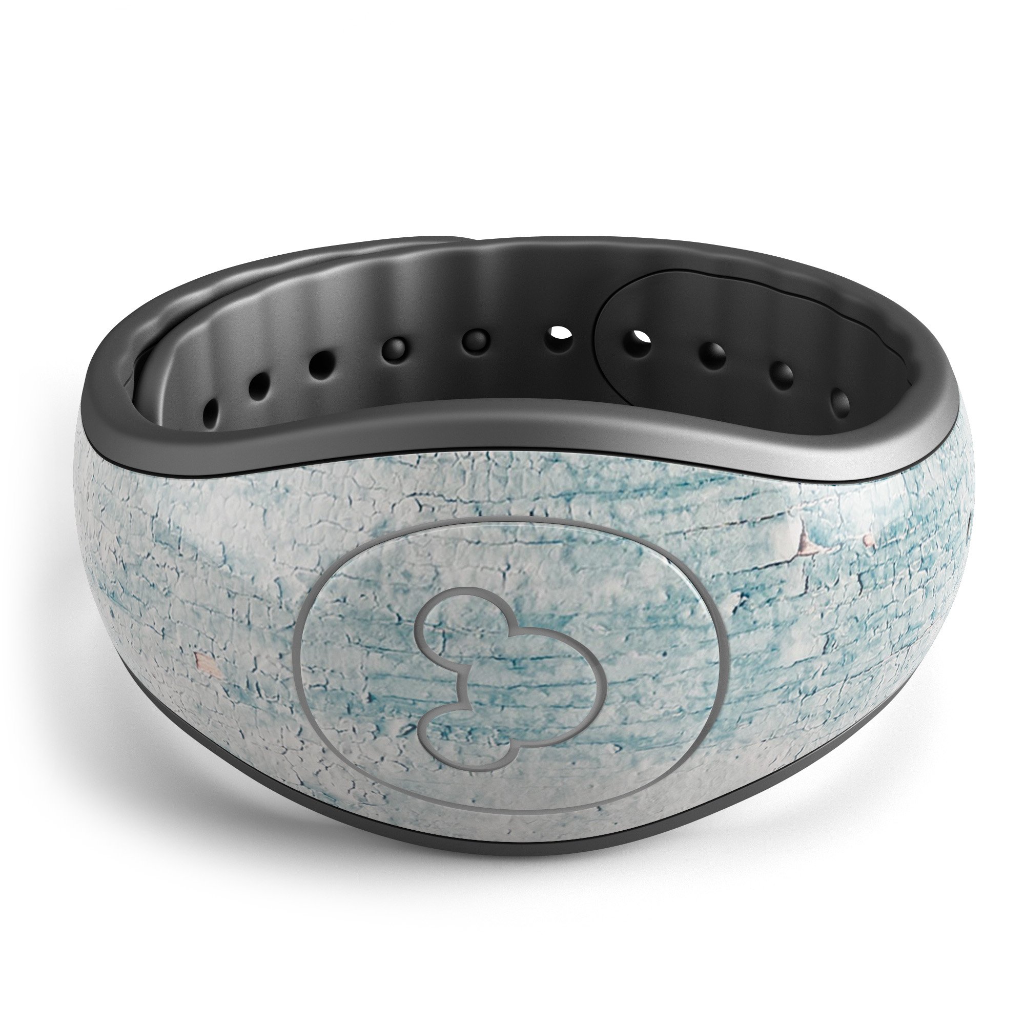 Blue Chipped Concrete Wall decal skin wrap kit for Disney Magic Band, showcasing a trendy design and high-quality finish.